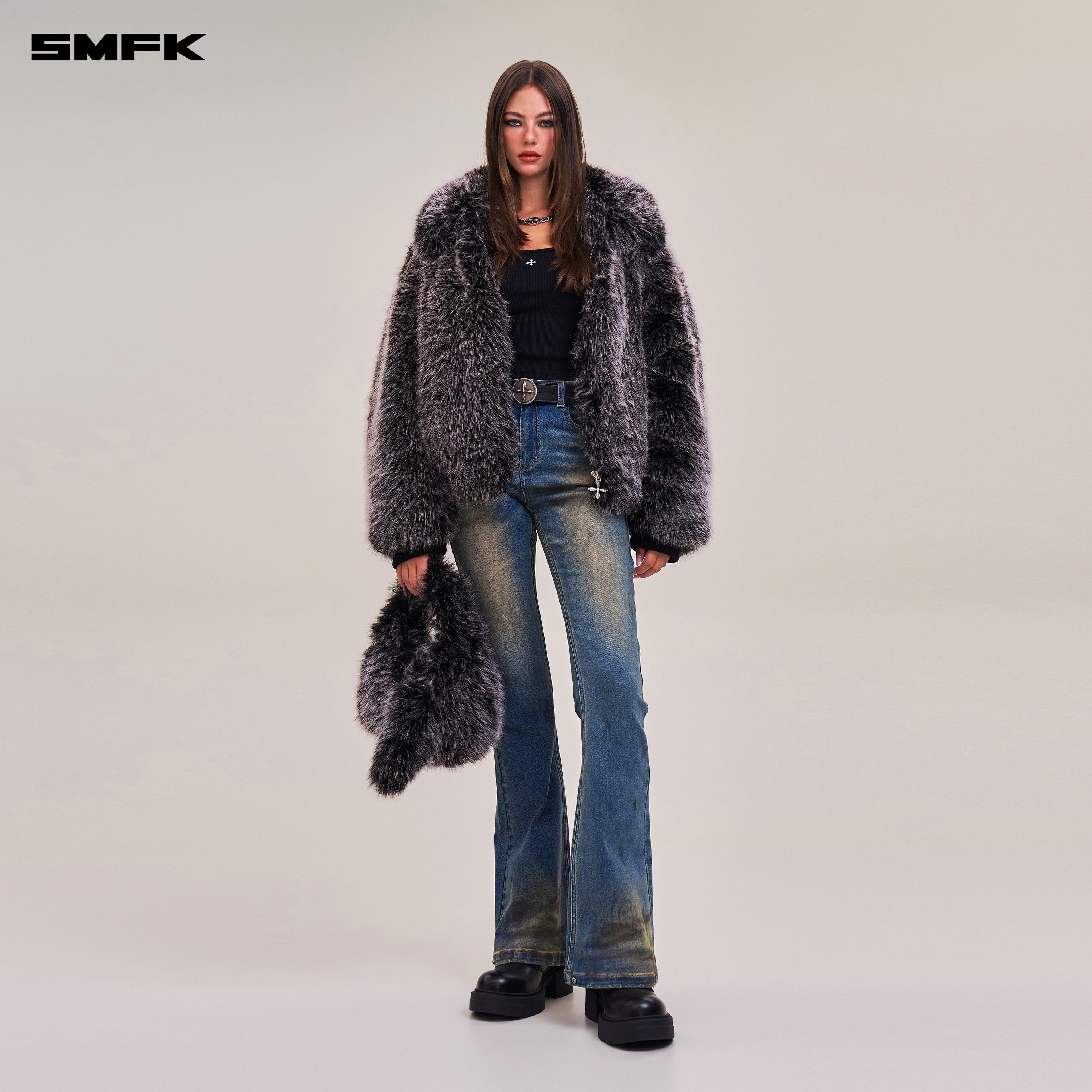 COMPASS MODE WASTELAND ARENA FURRY JACKET SILVER FOX