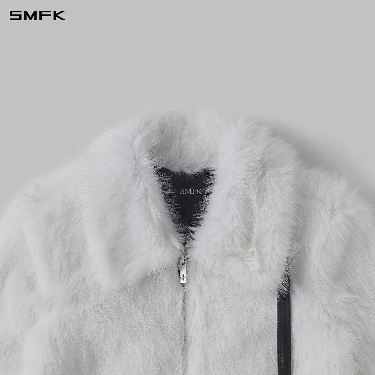 PERMANENT MUSE FAUX FUR SHORT JACKET/POLYESTER/W CLOUD WHITE