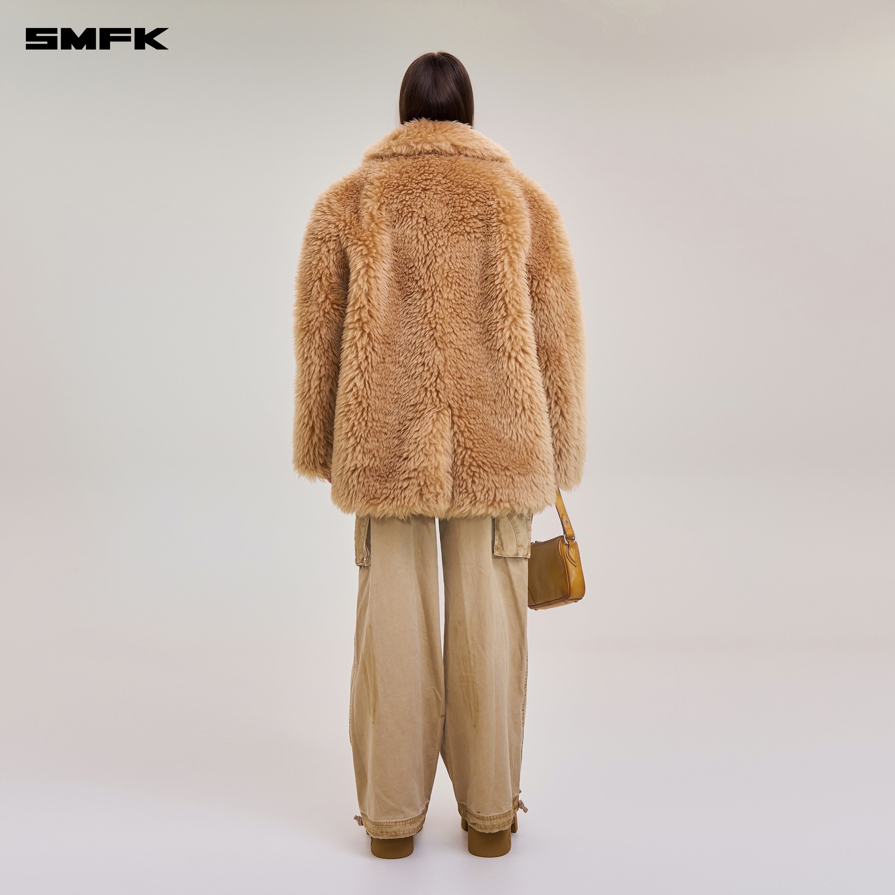 クロススタチューオリジナルウールワイドフィットスーツ/オールウールグラスランドブラウン