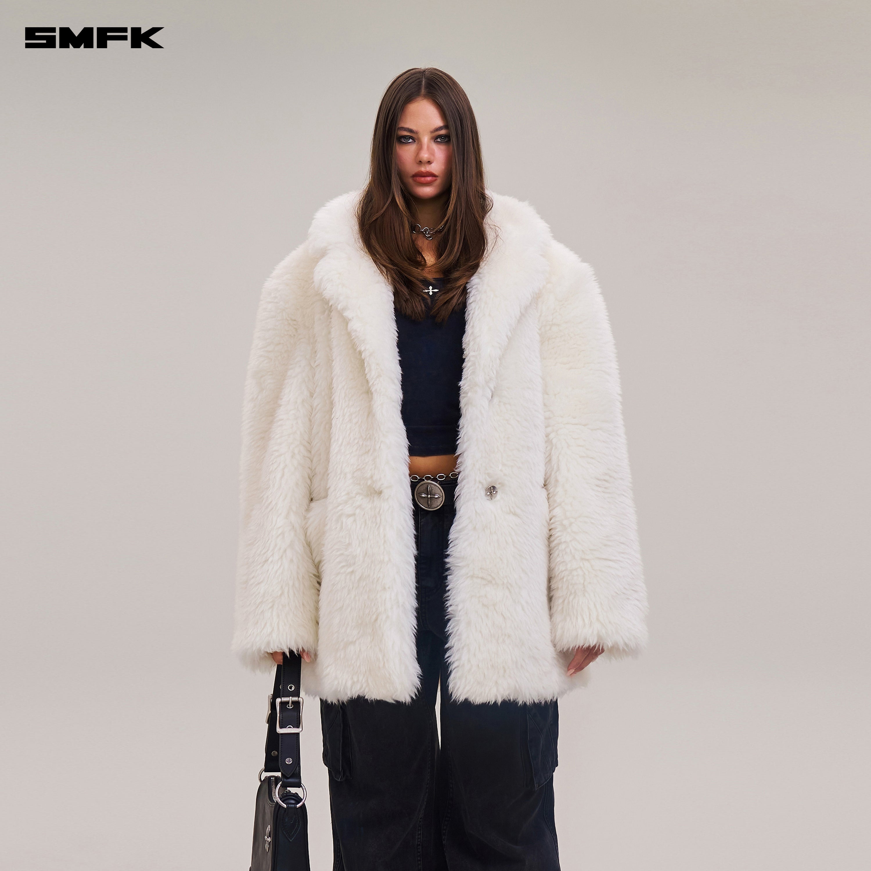 クロススタチューオリジナルウールワイドフィットスーツ/フルウールウールホワイト