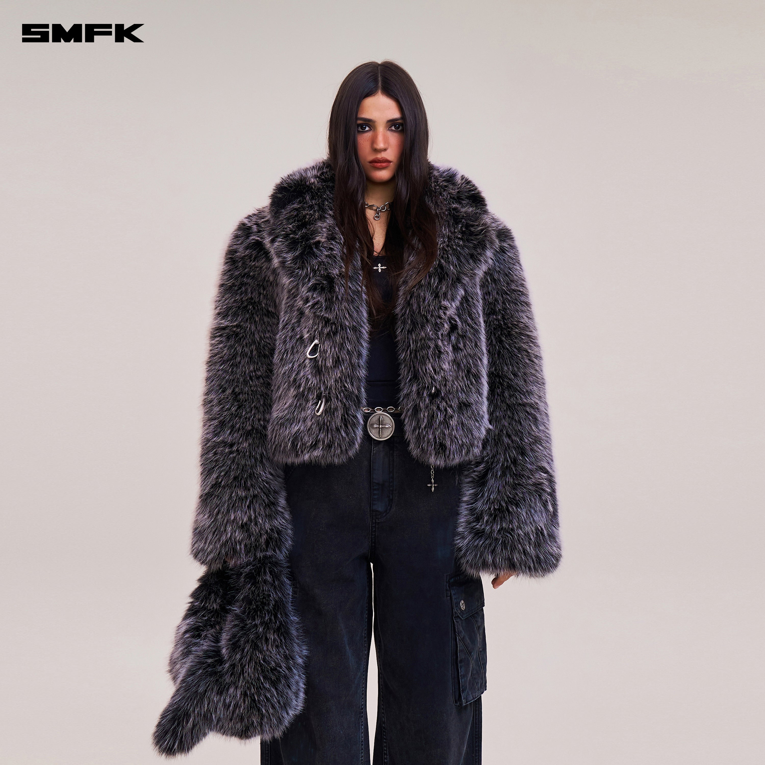 クロススタチュー ウィルダネス ハンティングコート/ショート シルバーブラックフォックス