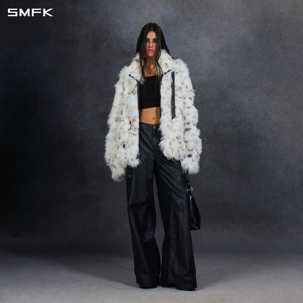 PERMANENT MUSE FAUX FUR LOOSE JACKET/POLYESTER/U LYNX