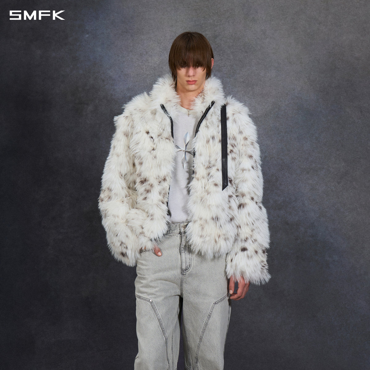PERMANENT MUSE FAUX FUR LOOSE JACKET/POLYESTER/U LYNX