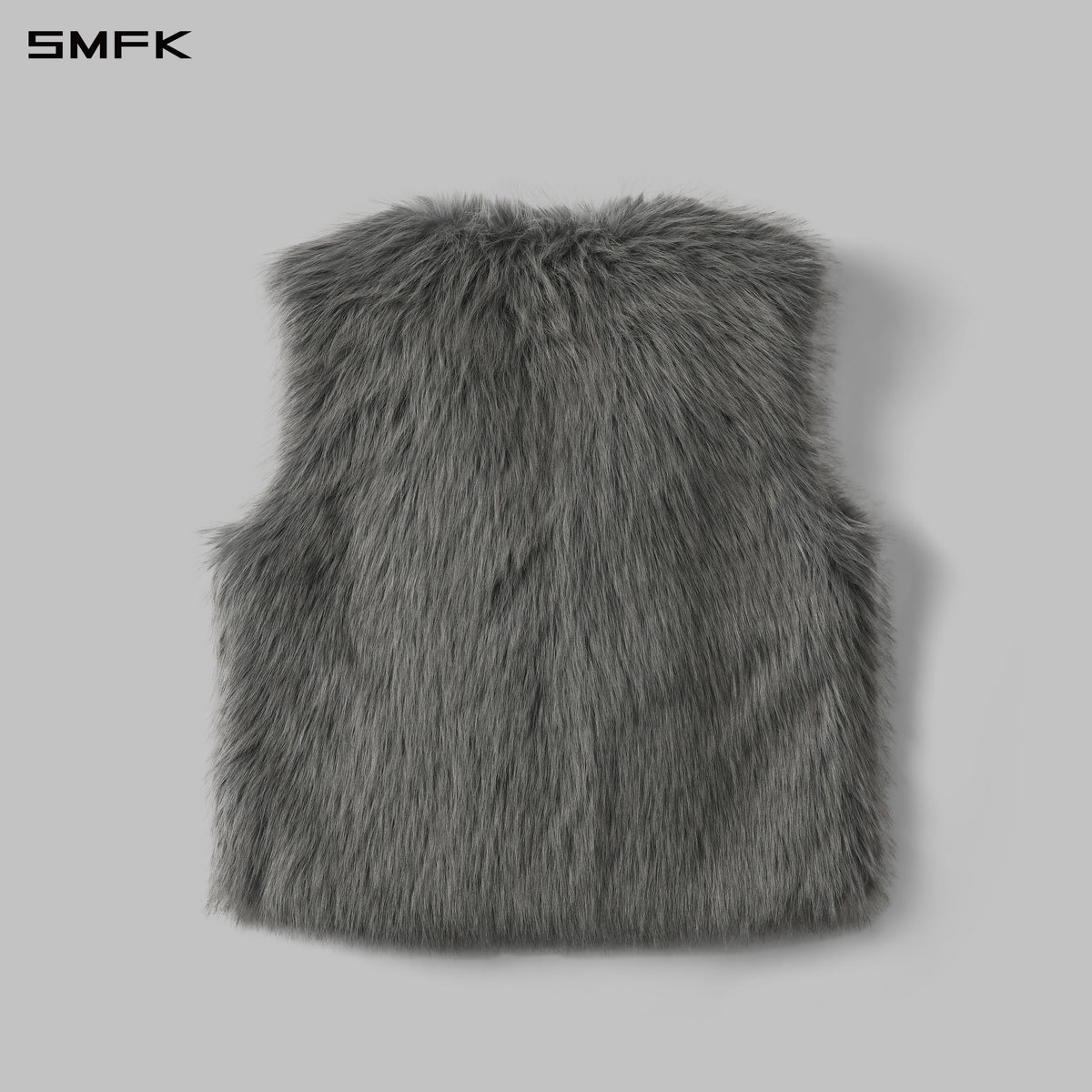 PERMANENT MUSE FAUX FUR VEST/POLYESTER/U STORM GREY