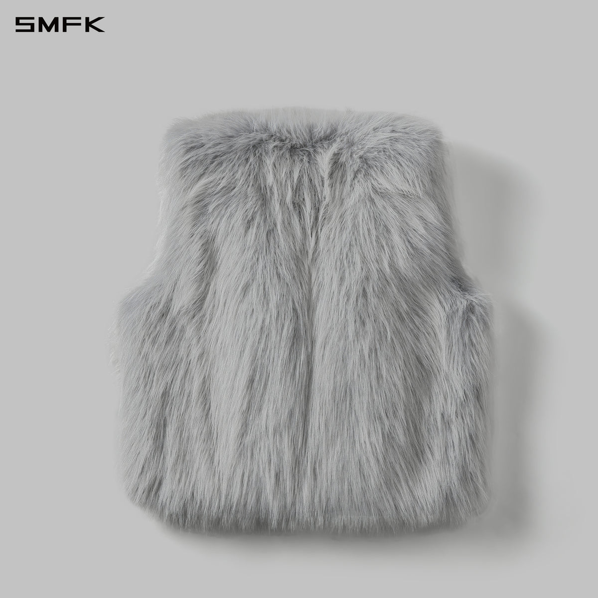 PERMANENT MUSE FAUX FUR VEST/POLYESTER/U GLACIER GREY