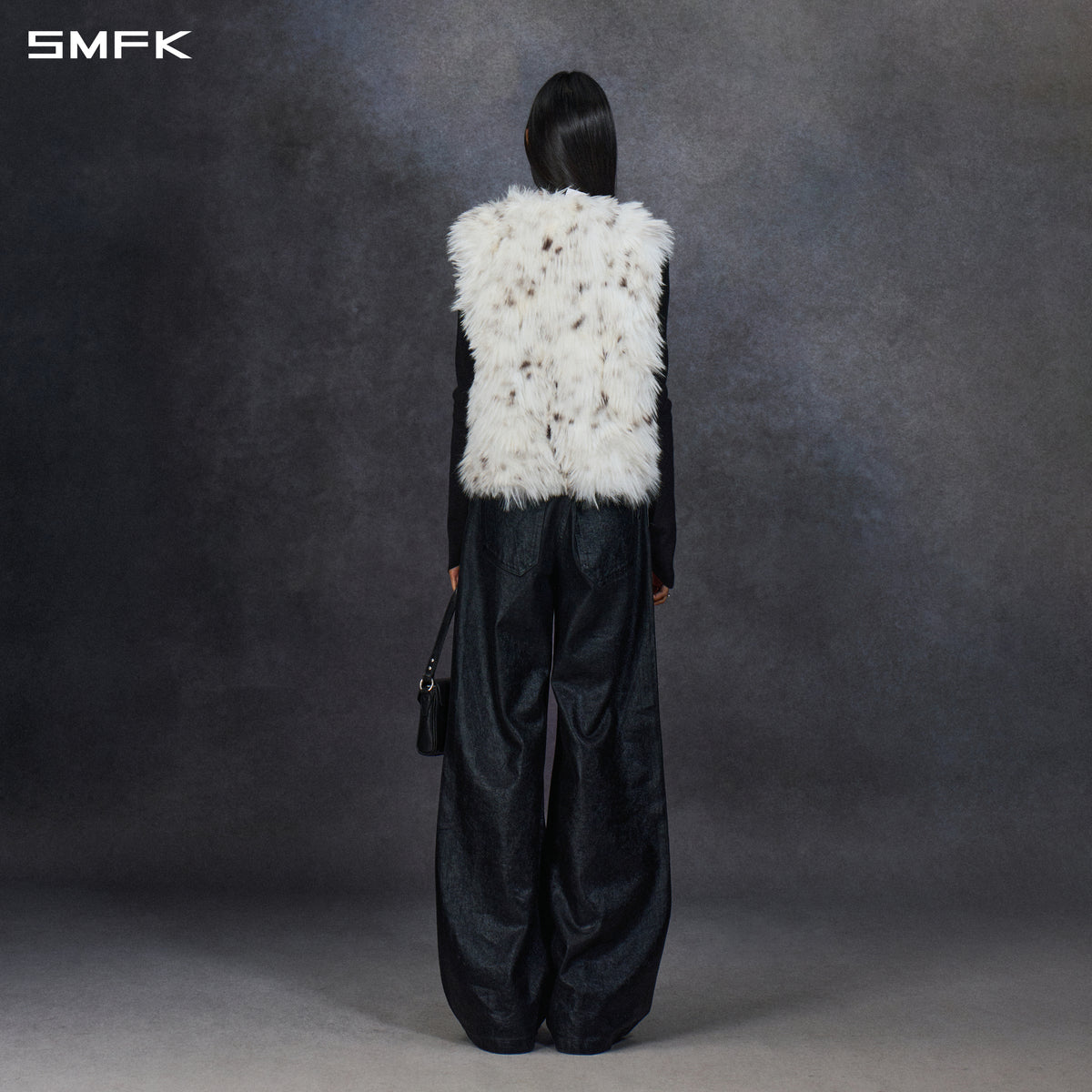 PERMANENT MUSE FAUX FUR VEST/POLYESTER/U LYNX
