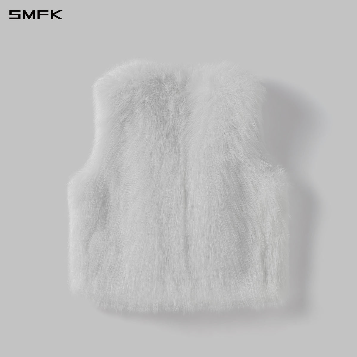 PERMANENT MUSE FAUX FUR VEST/POLYESTER/U CLOUD WHITE