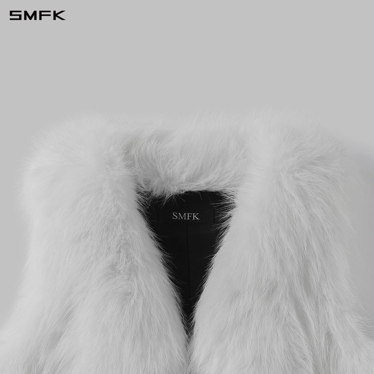 PERMANENT MUSE FAUX FUR VEST/POLYESTER/U CLOUD WHITE