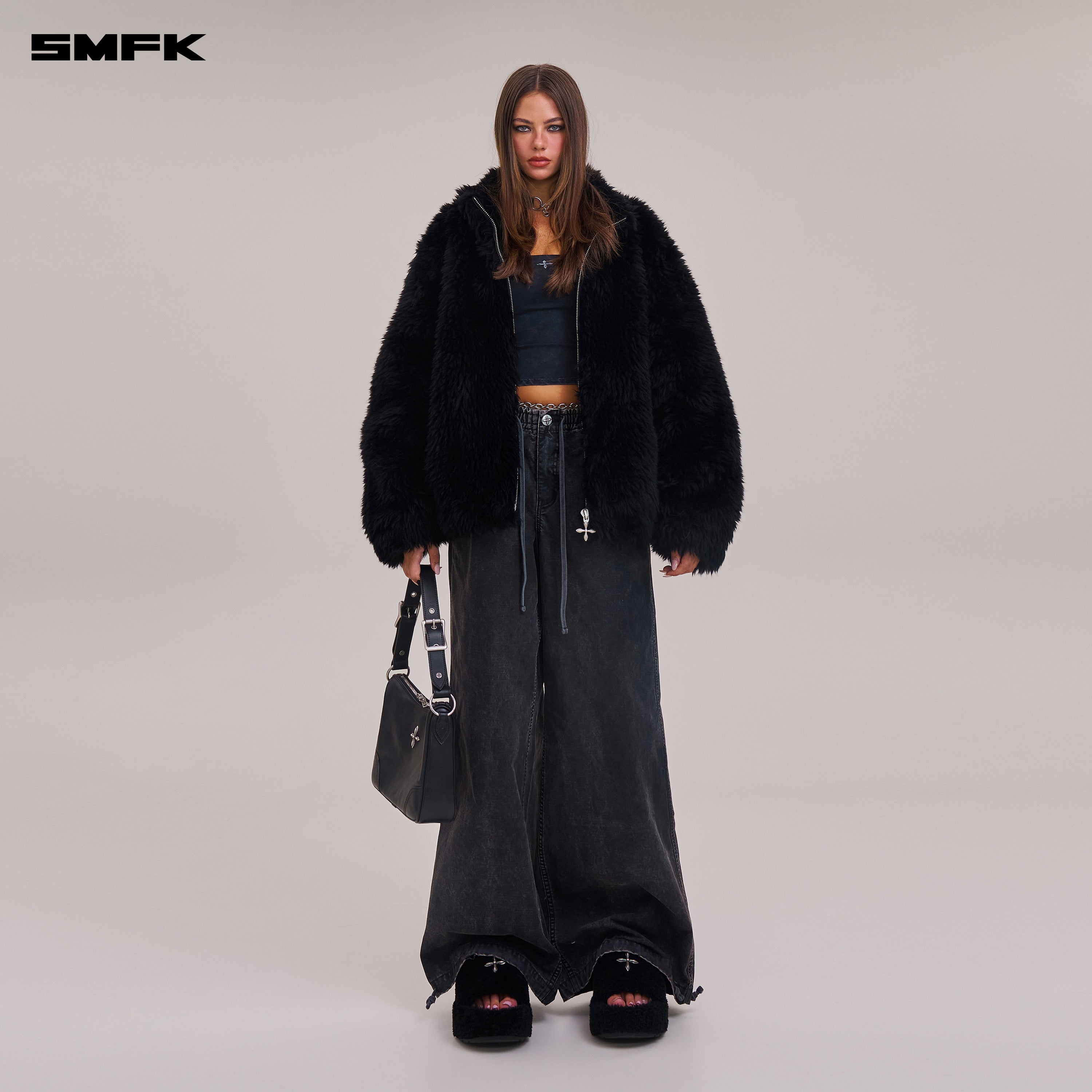 クロススタチュー ホーボー ローウール ワイドジャケット ウィルダネスブラック