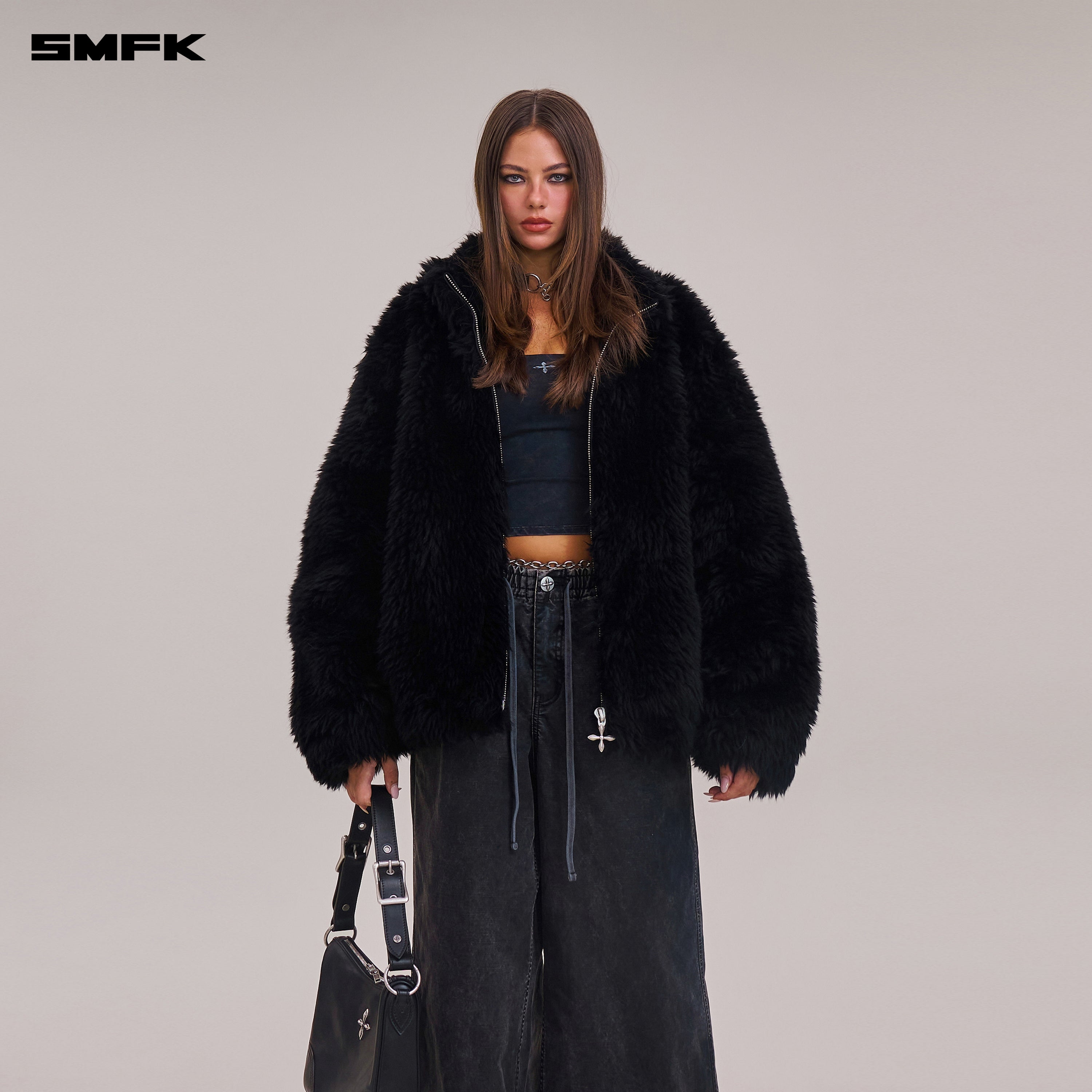 クロススタチュー ホーボー ローウール ワイドジャケット ウィルダネスブラック