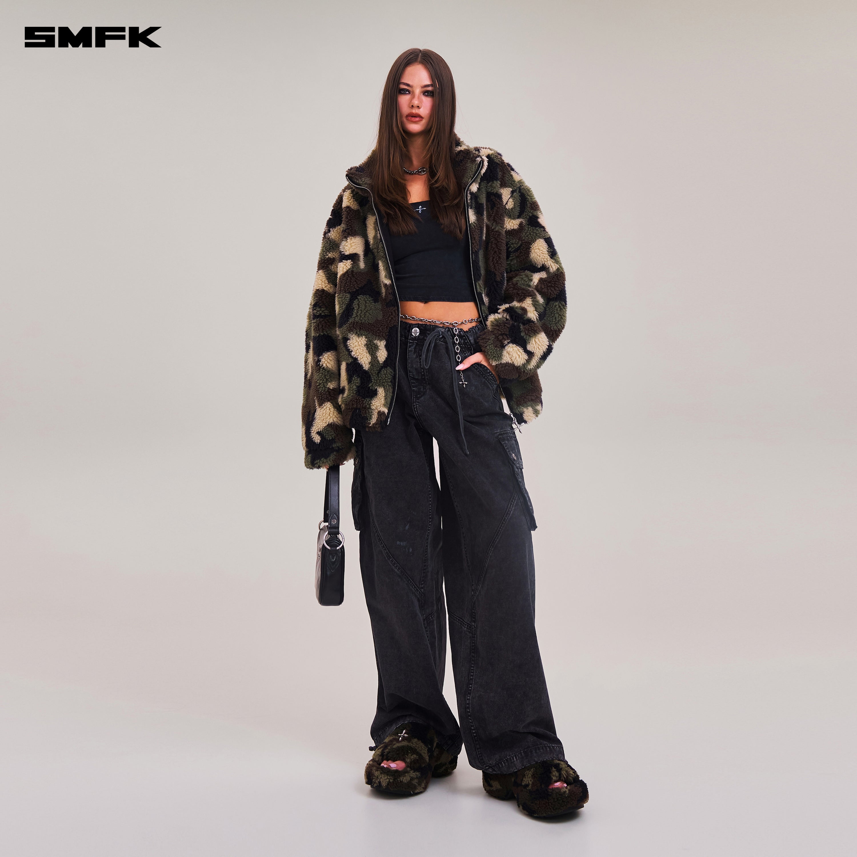 クロススタチュー ホーボー ウール ジャカード カモフラージュ ワイド ジャケット（グリーンゴースト カモフラージュ）