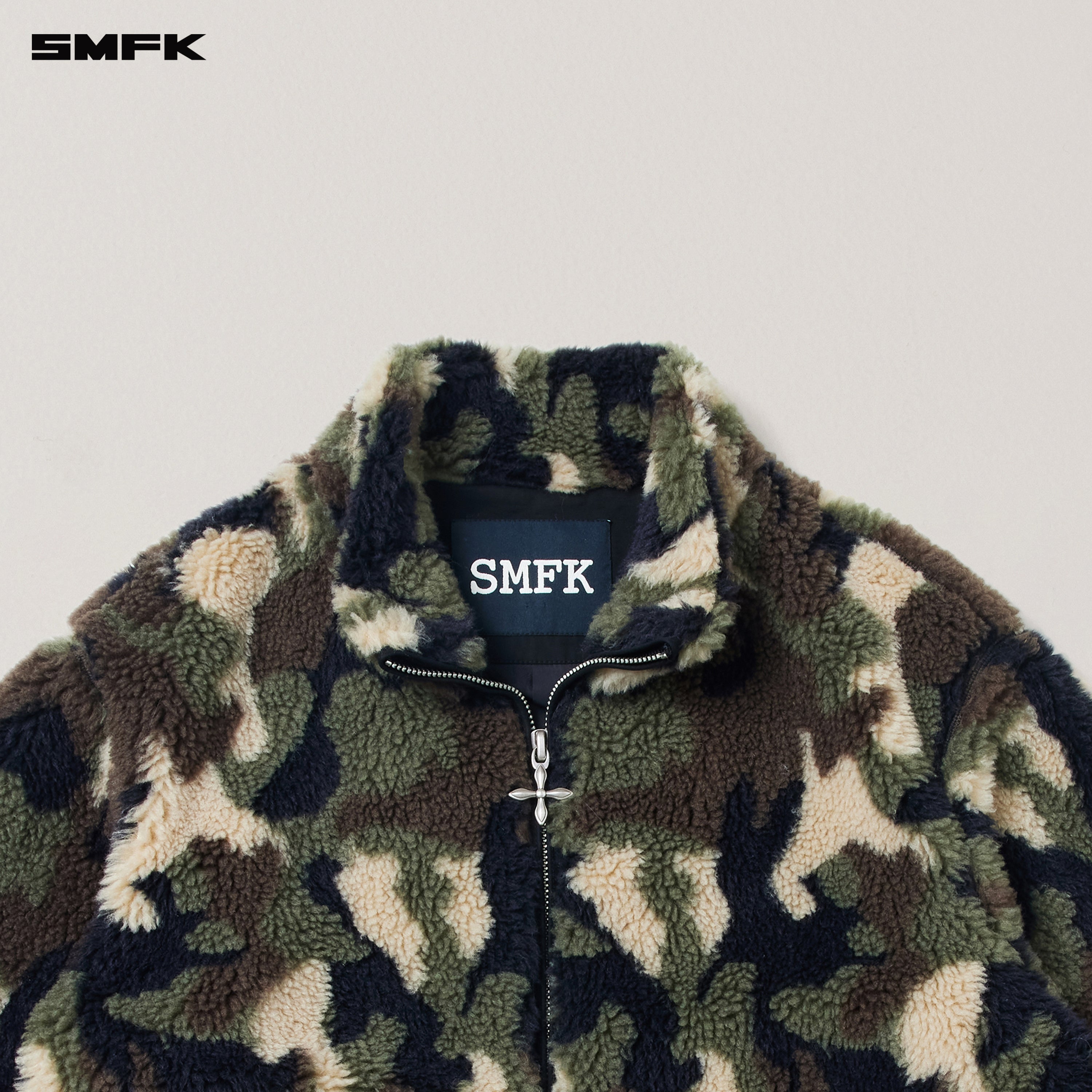 クロススタチュー ホーボー ウール ジャカード カモフラージュ ワイド ジャケット（グリーンゴースト カモフラージュ）