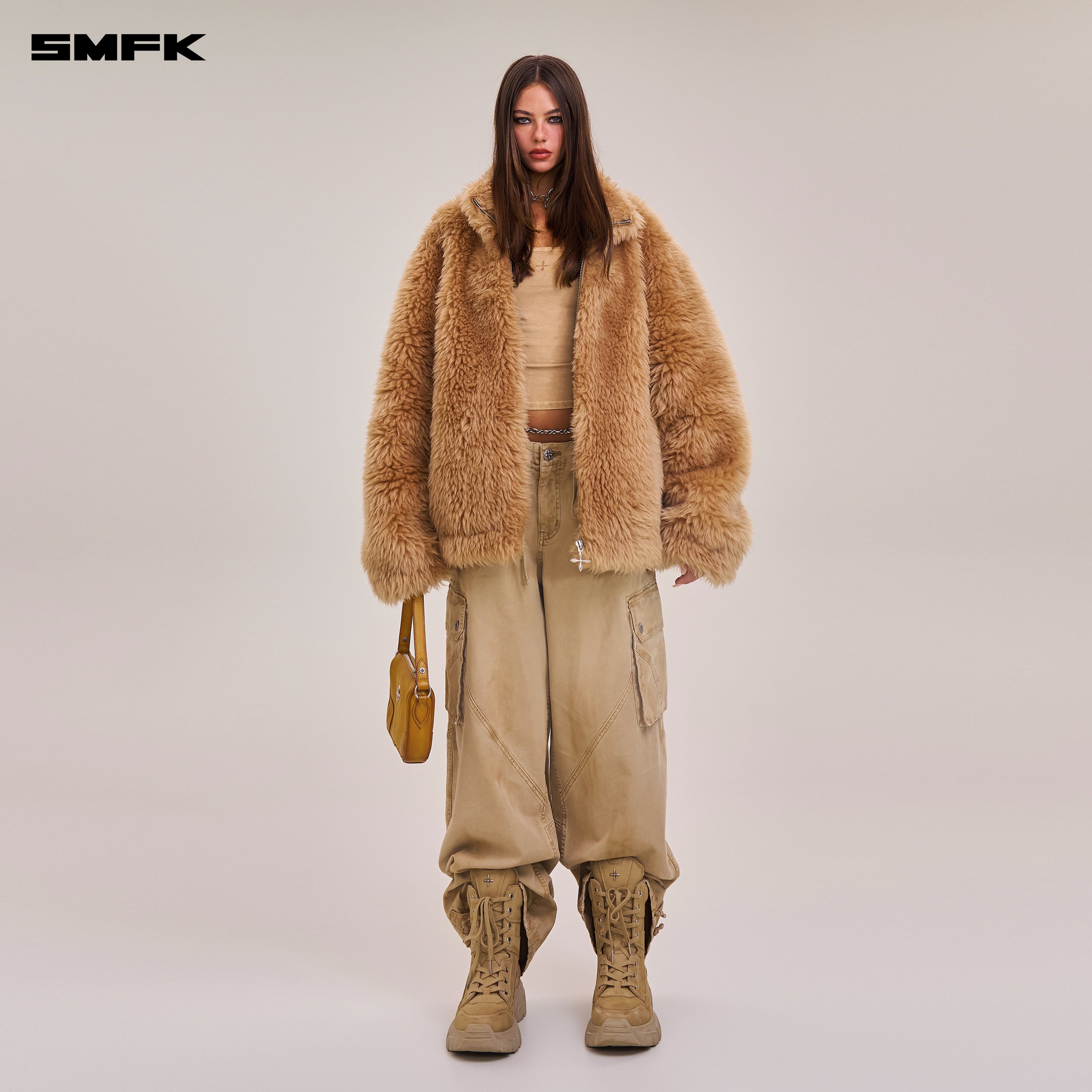 クロススタチューホーボーローウールワイドボディジャケット プレーリーブラウン