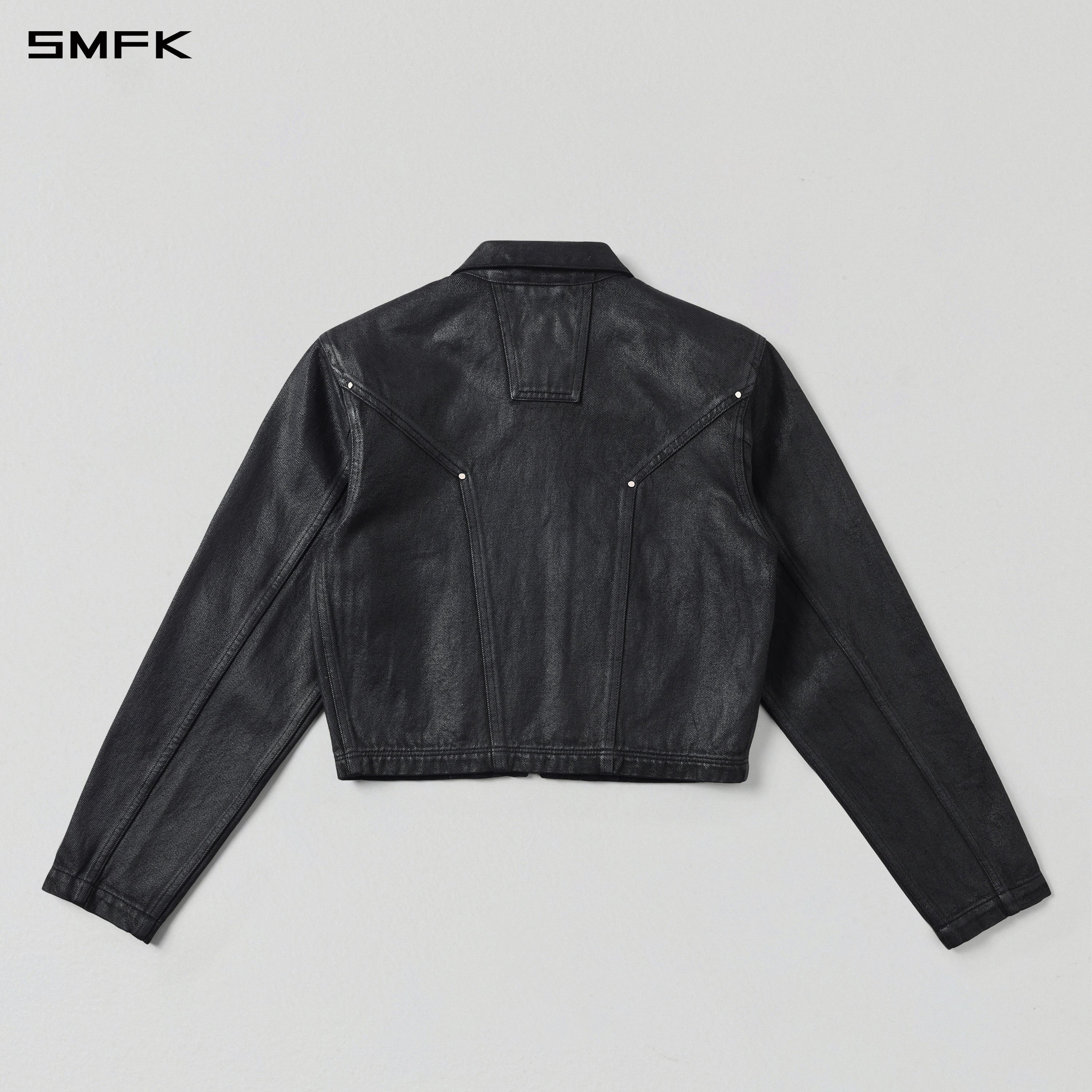 PERMANENT MODE SAMPLE DENIM JACKET/DENIM COTTON/W INK BLACK