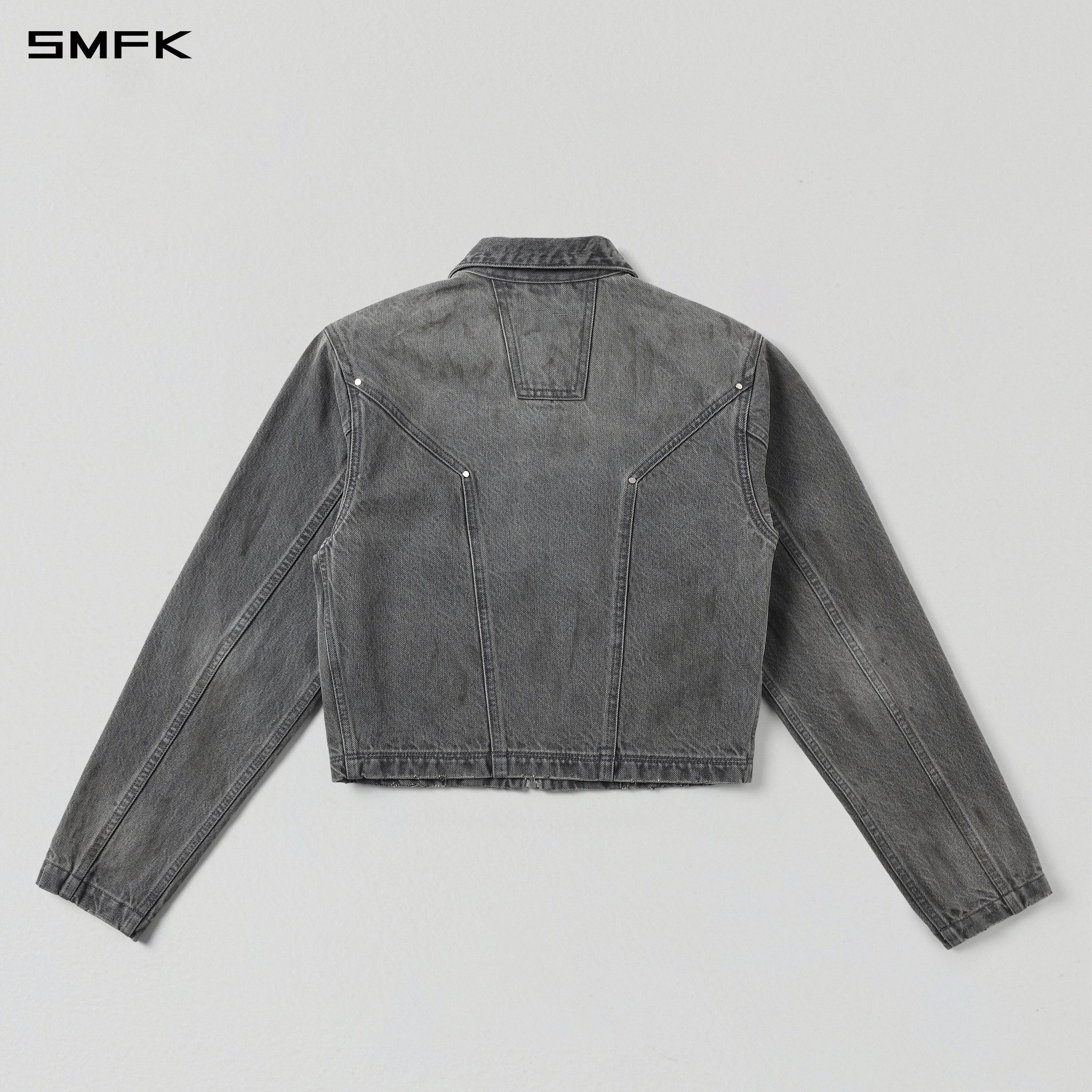 PERMANENT MODE SAMPLE DENIM JACKET/DENIM COTTON/W STORM GREY