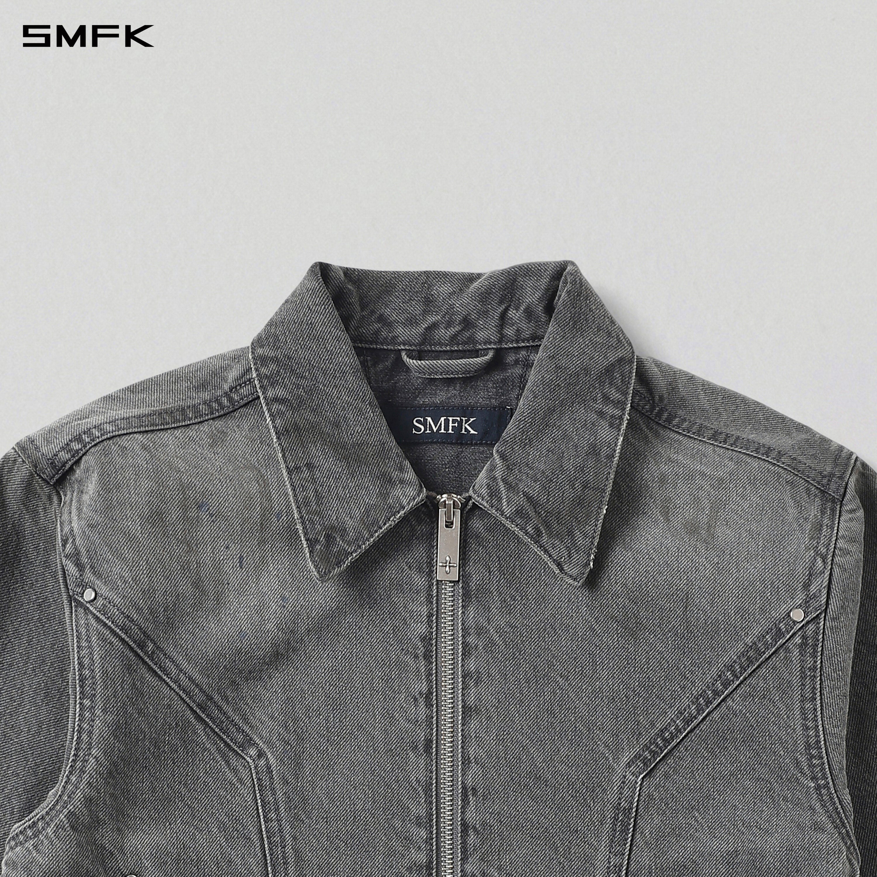 PERMANENT MODE SAMPLE DENIM JACKET/DENIM COTTON/W STORM GREY
