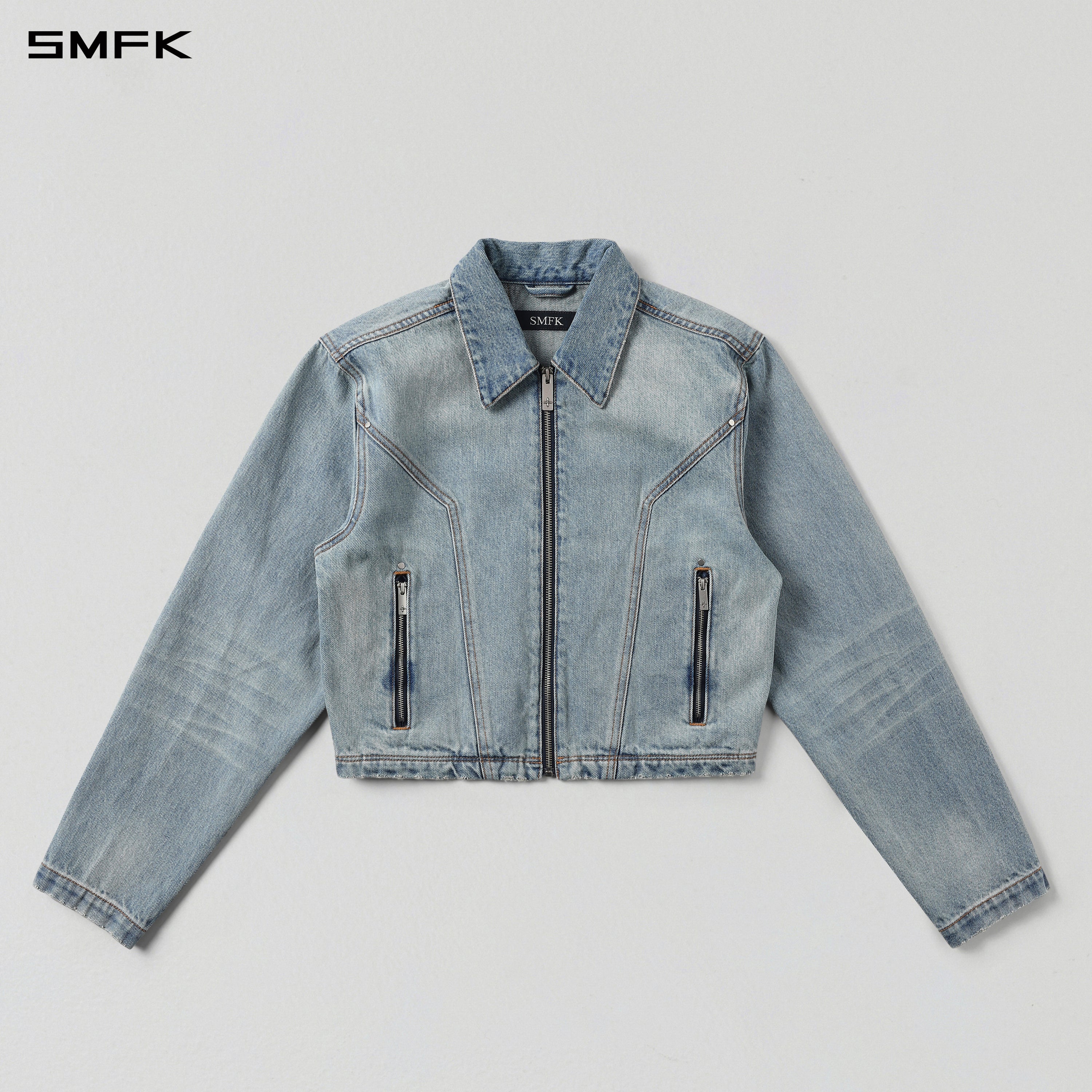 PERMANENT MODE SAMPLE DENIM JACKET/DENIM COTTON/W SKY BLUE