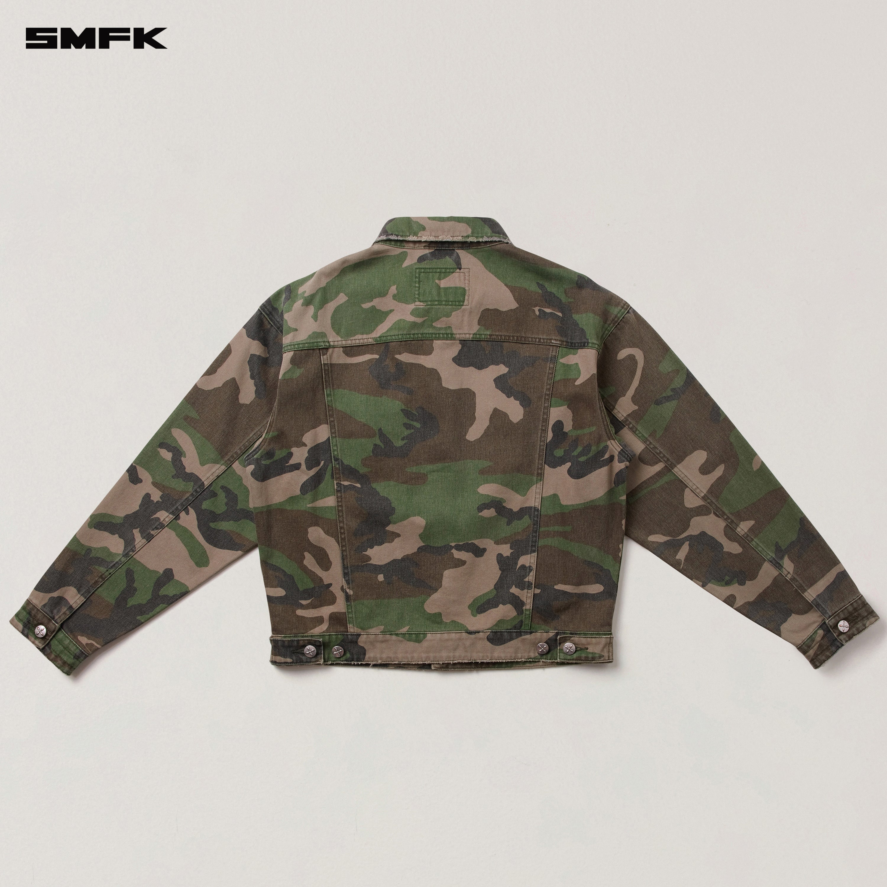 COMPASS MODE CAMO DENIM JACKET ARMY GREEN CAMOUFLAGE