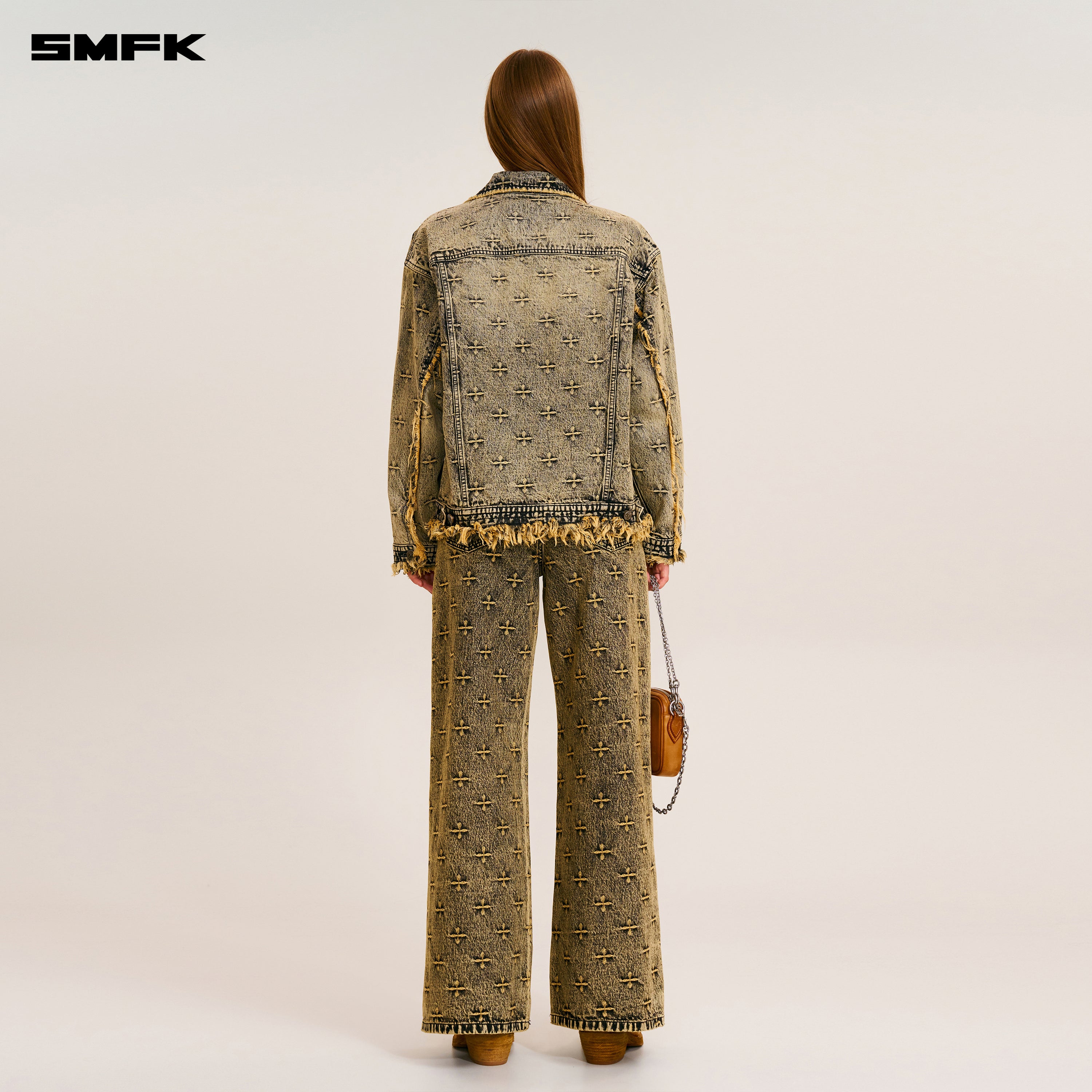 ANCIENT MYTH STORM GARDEN OVERSIZED DENIM JACKET STORM GARDEN (Yellow)