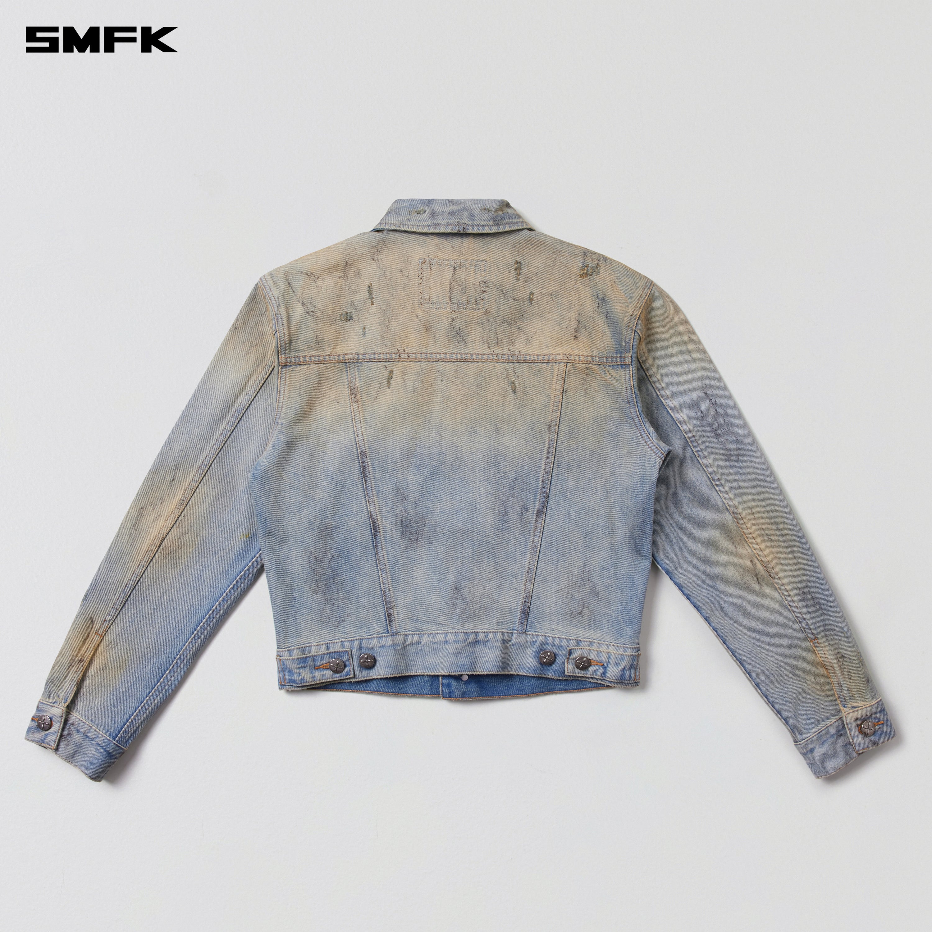 COMPASS PERMANENT WASTELAND SLIM DENIM JACKET LAKE BLUE