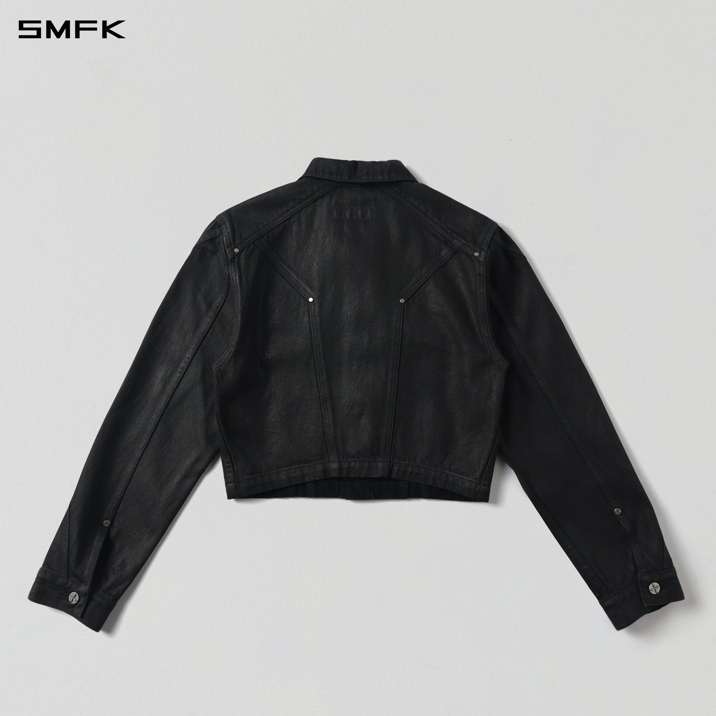 MIRAGE SHORT DENIM JACKET/COTTON INK BLACK