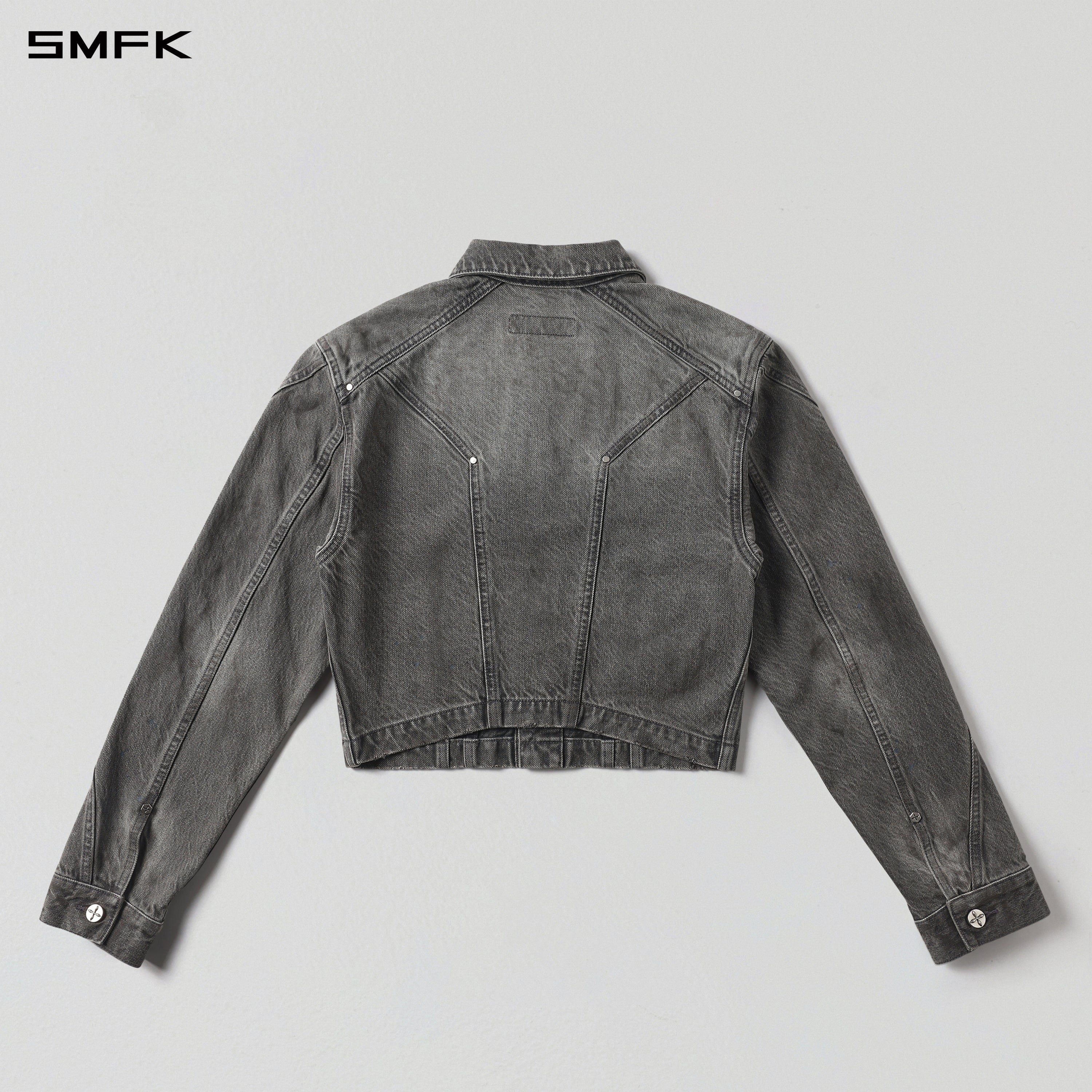 MIRAGE SHORT DENIM JACKET/COTTON STORM GREY