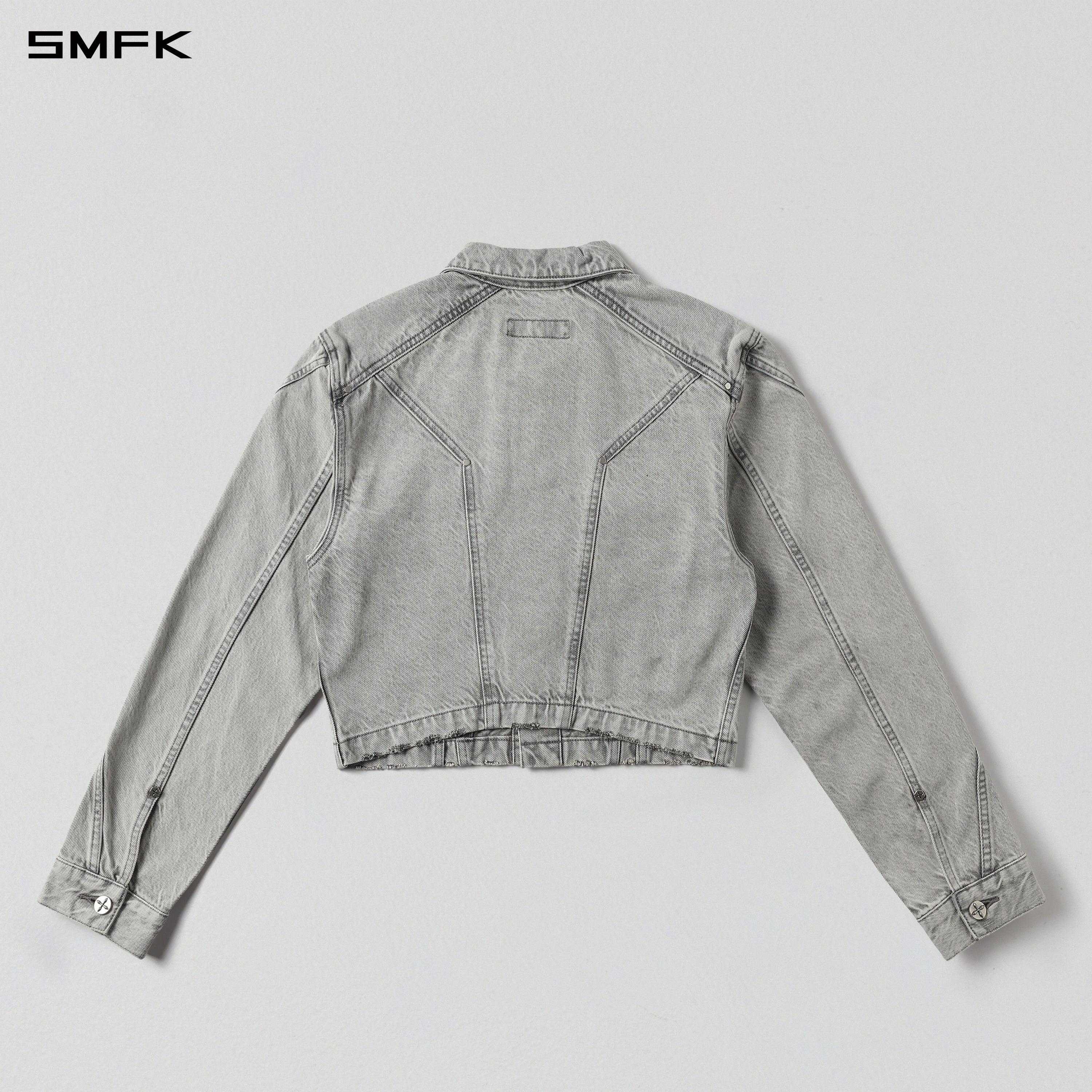MIRAGE SHORT DENIM JACKET/COTTON GLACIER GREY
