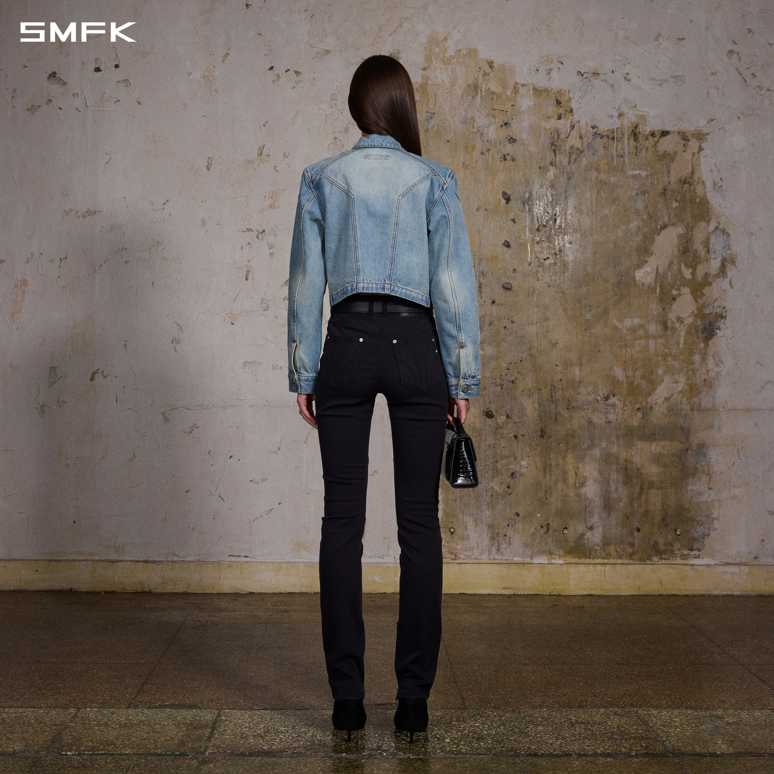 MIRAGE SHORT DENIM JACKET/COTTON SKY BLUE