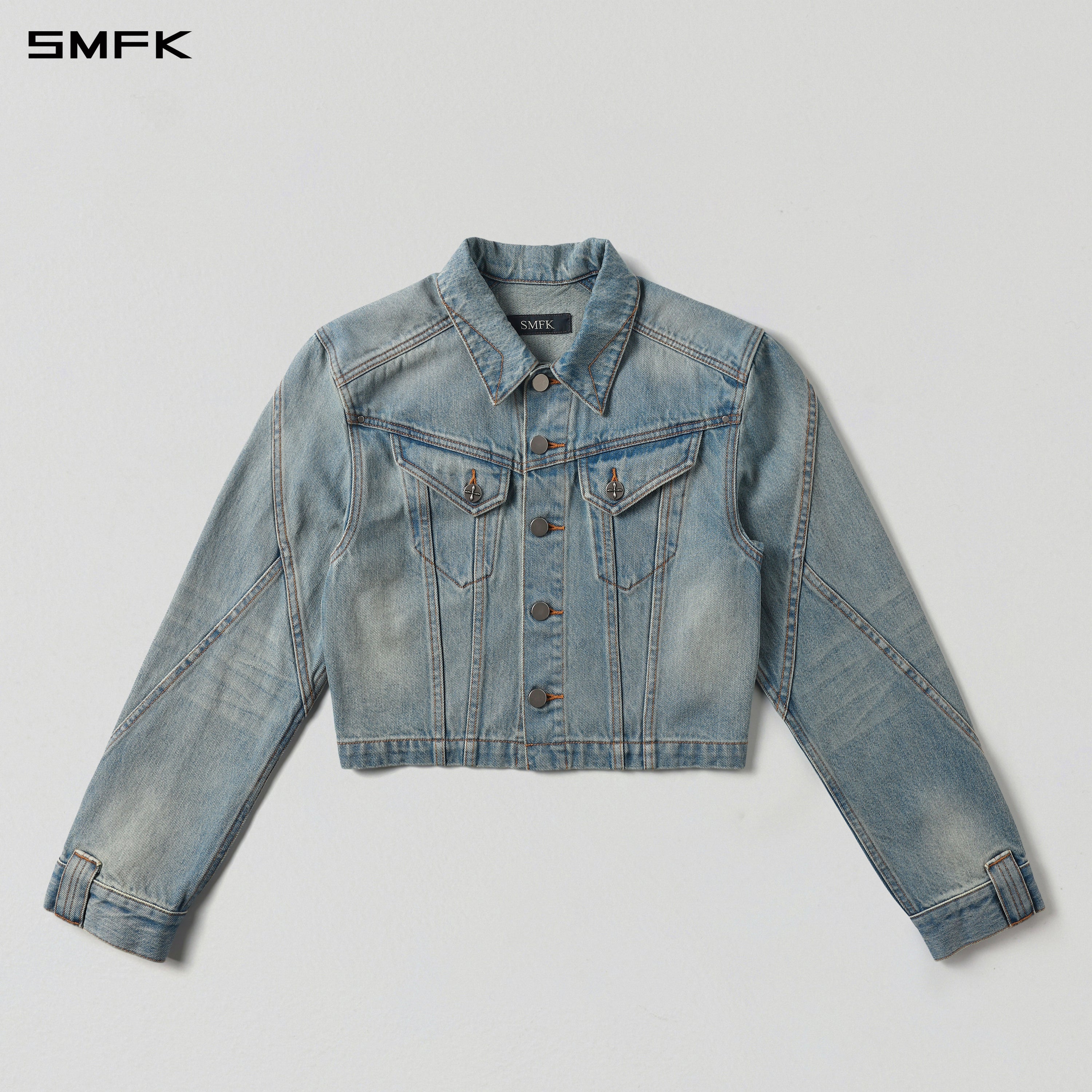 MIRAGE SHORT DENIM JACKET/COTTON SKY BLUE