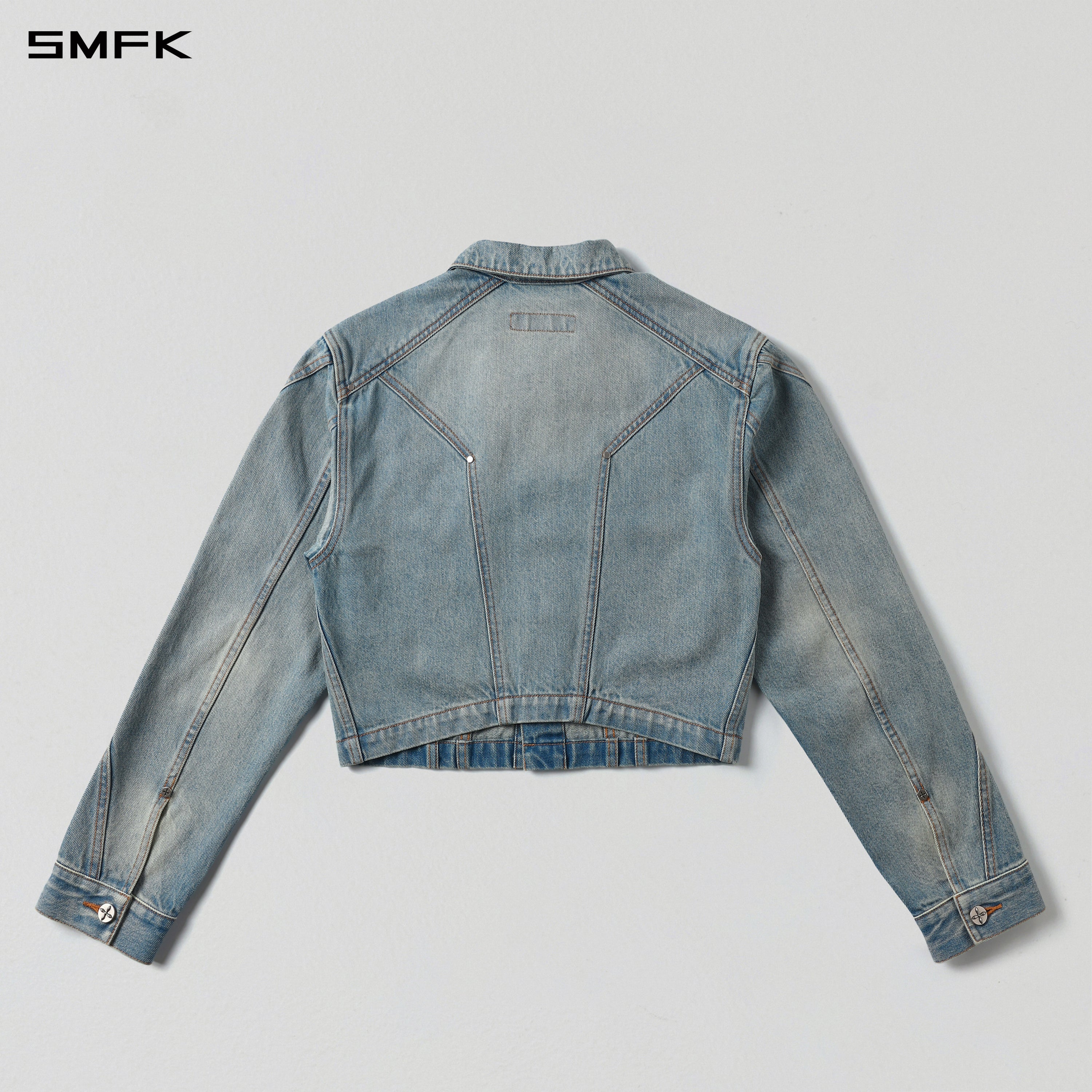 MIRAGE SHORT DENIM JACKET/COTTON SKY BLUE