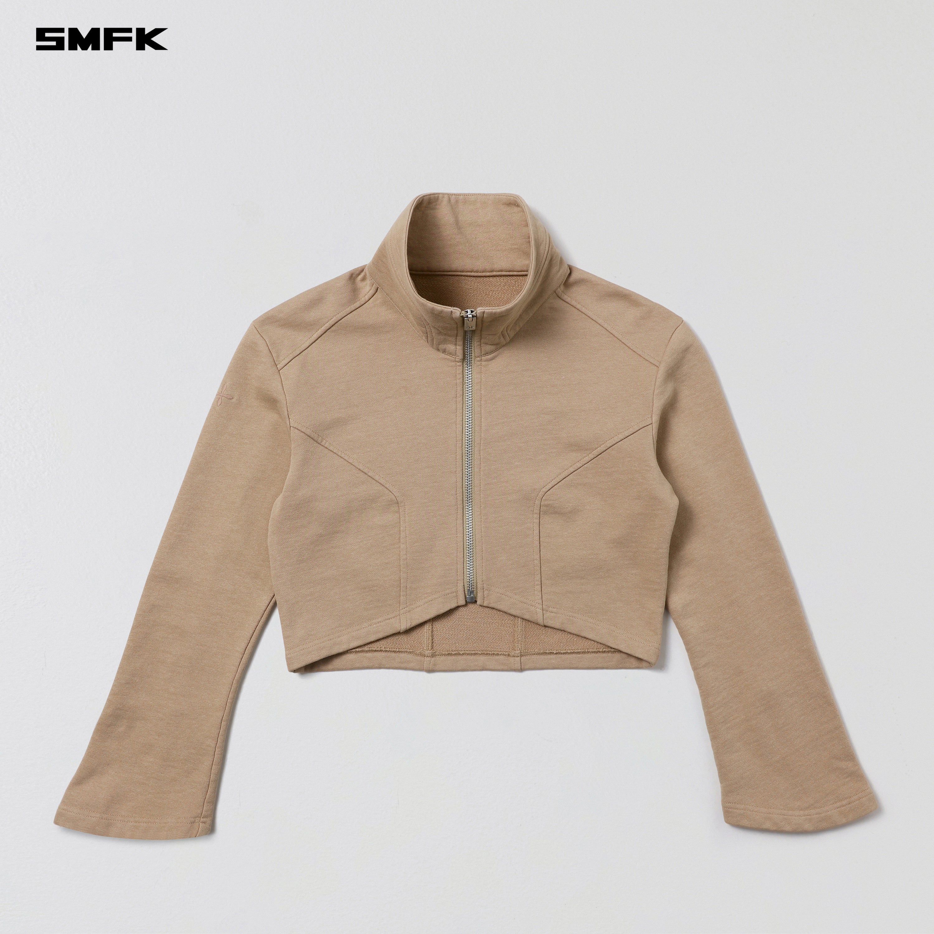 PERMANENT PRISM SHORT JACKET/COTTON WOOL SILK FRESH SKIN