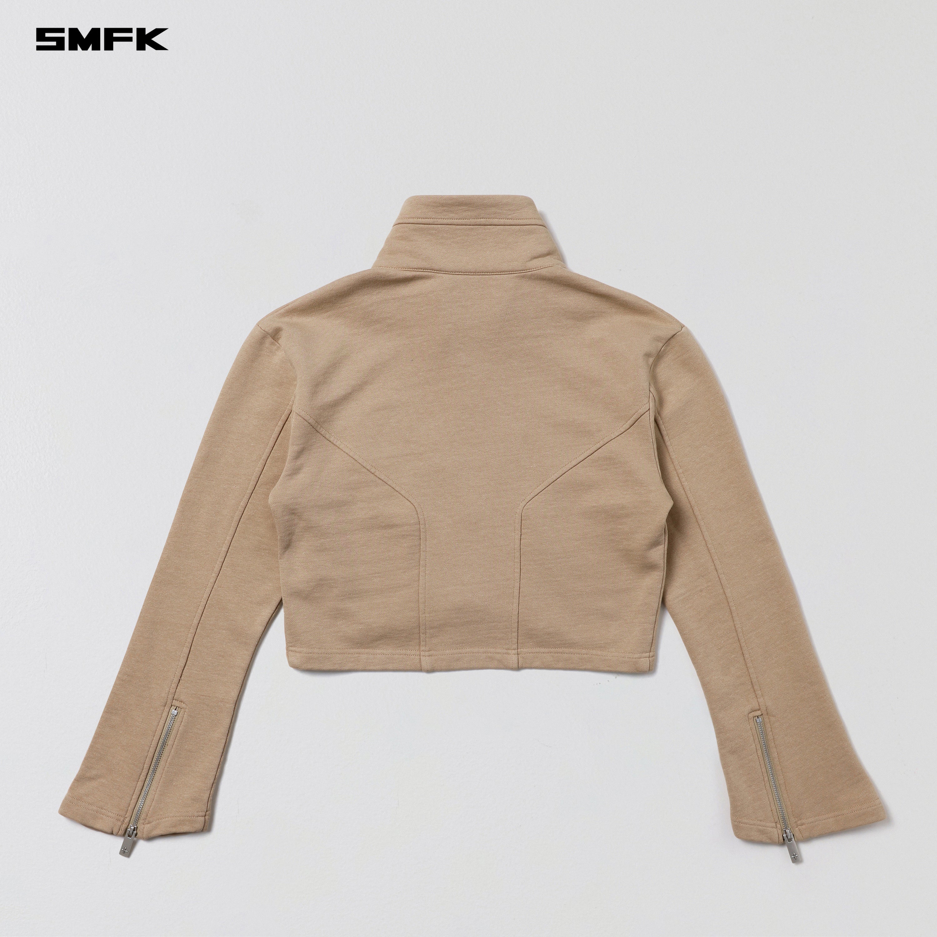 PERMANENT PRISM SHORT JACKET/COTTON WOOL SILK FRESH SKIN