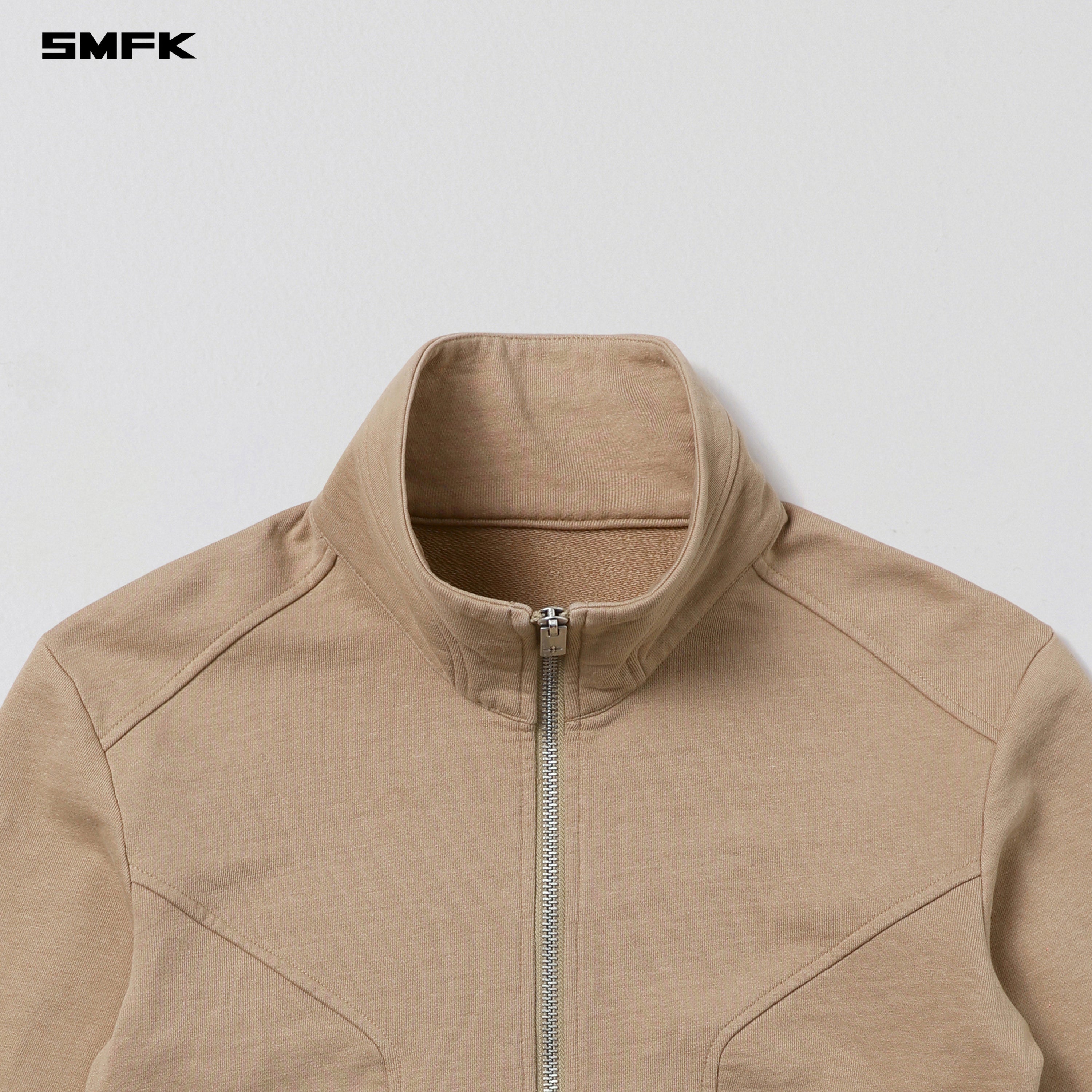 PERMANENT PRISM SHORT JACKET/COTTON WOOL SILK FRESH SKIN