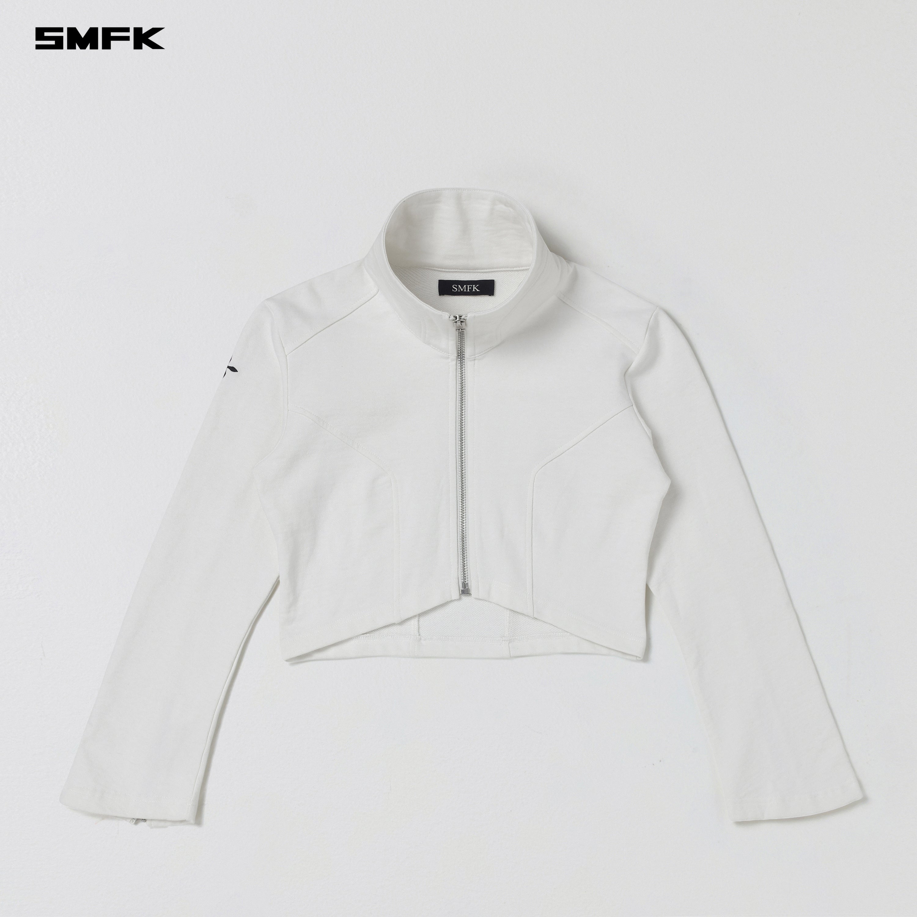PERMANENT PRISM SHORT JACKET /COTTON WOOL SILK CLOUD WHITE