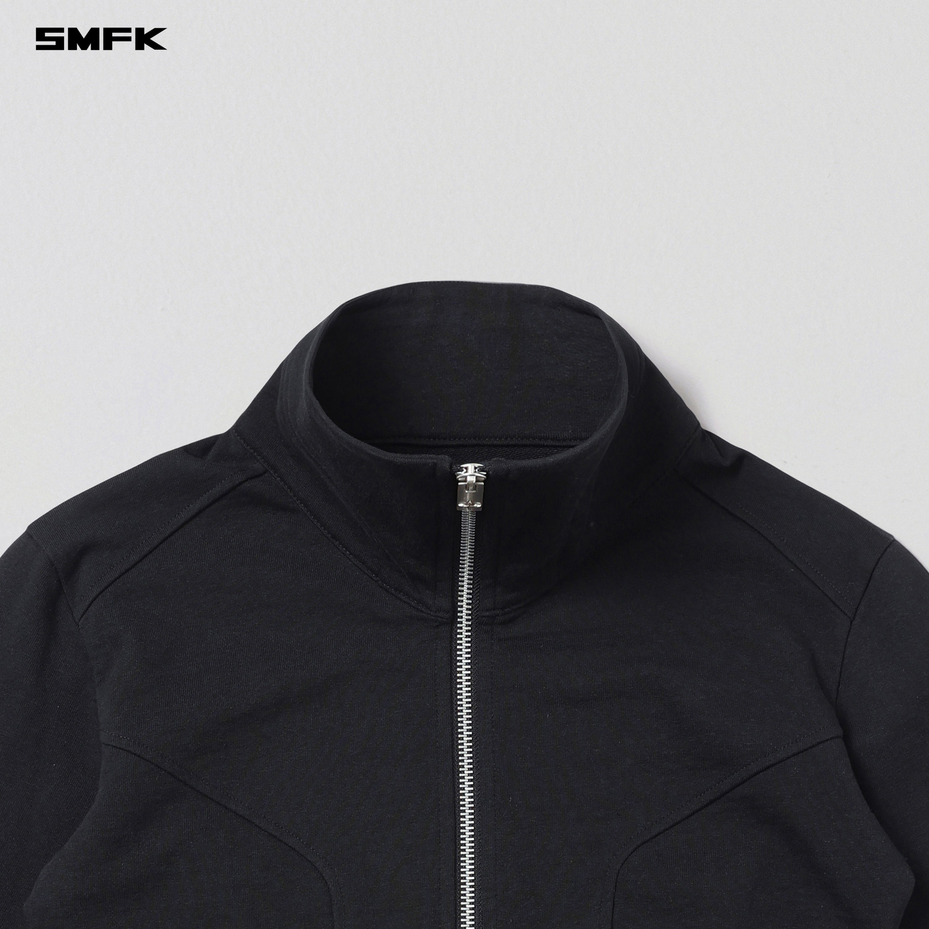 MYTH SLIENT JACKET /COTTON WOOL SILK WILD BLACK