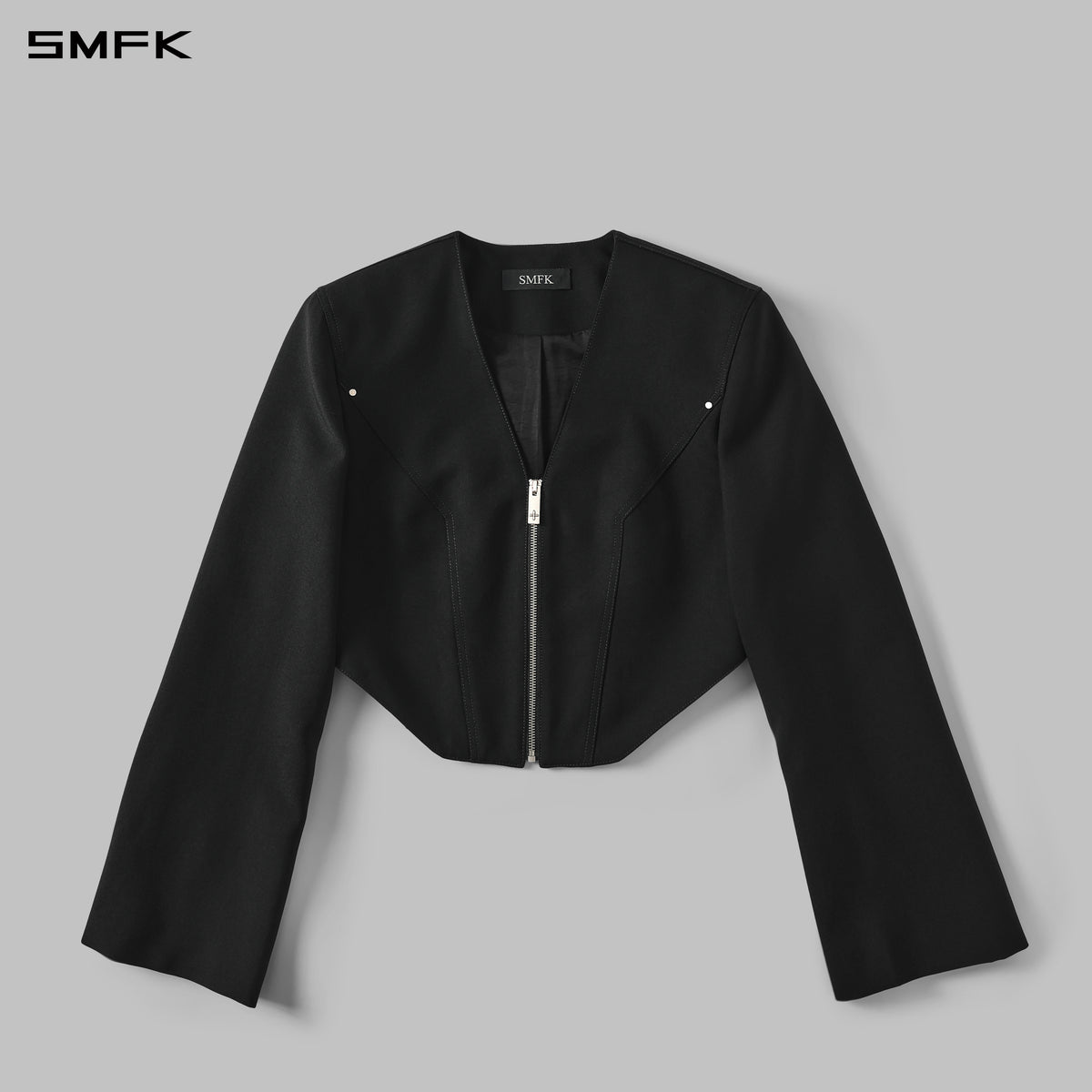 MIRAGE PRISM SHORT SEER JACKET/WOOL+POLYESTER MIDNIGHT BLACK