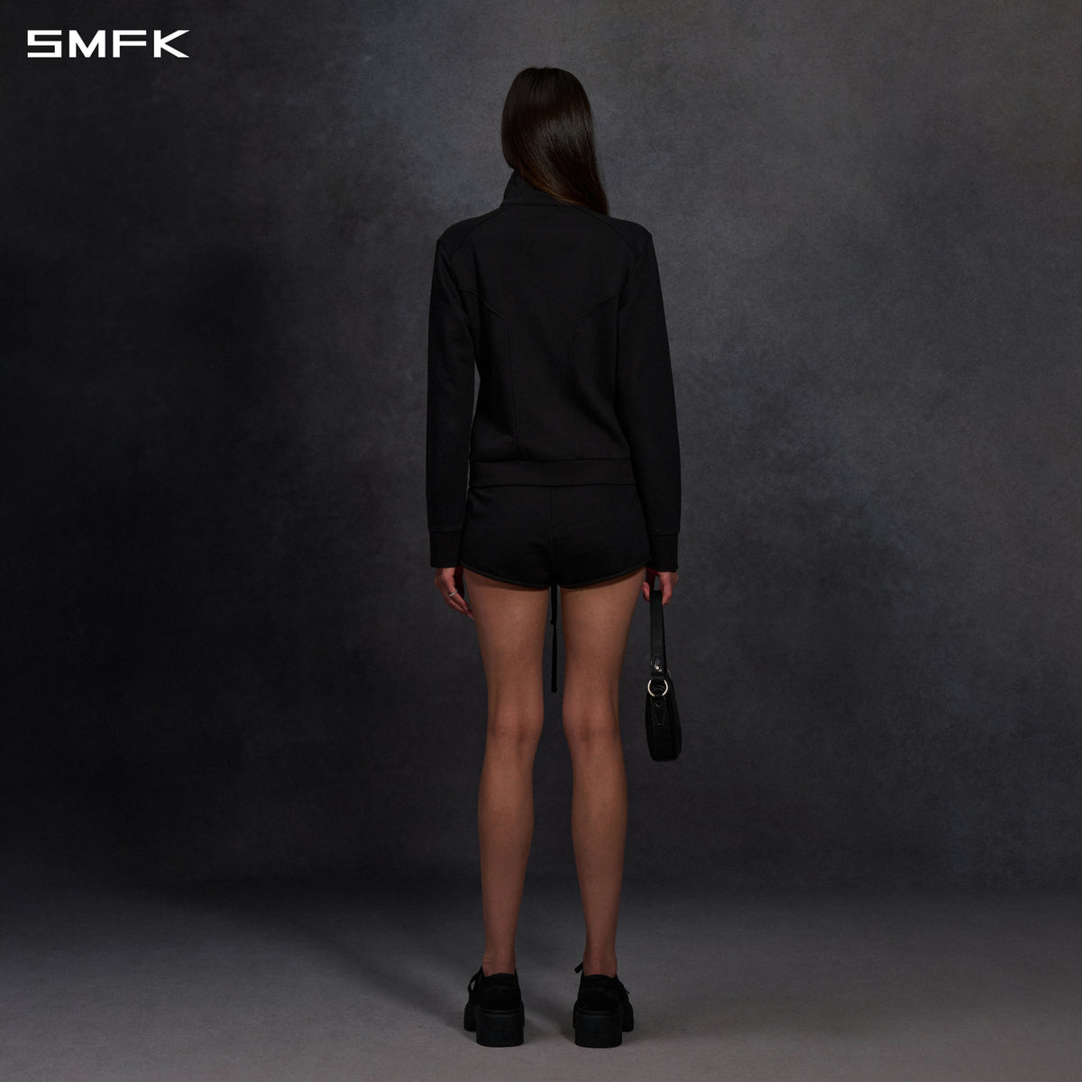 PERMANENT MODE SLIM SPORTS JACKET/COTTON WILD BLACK