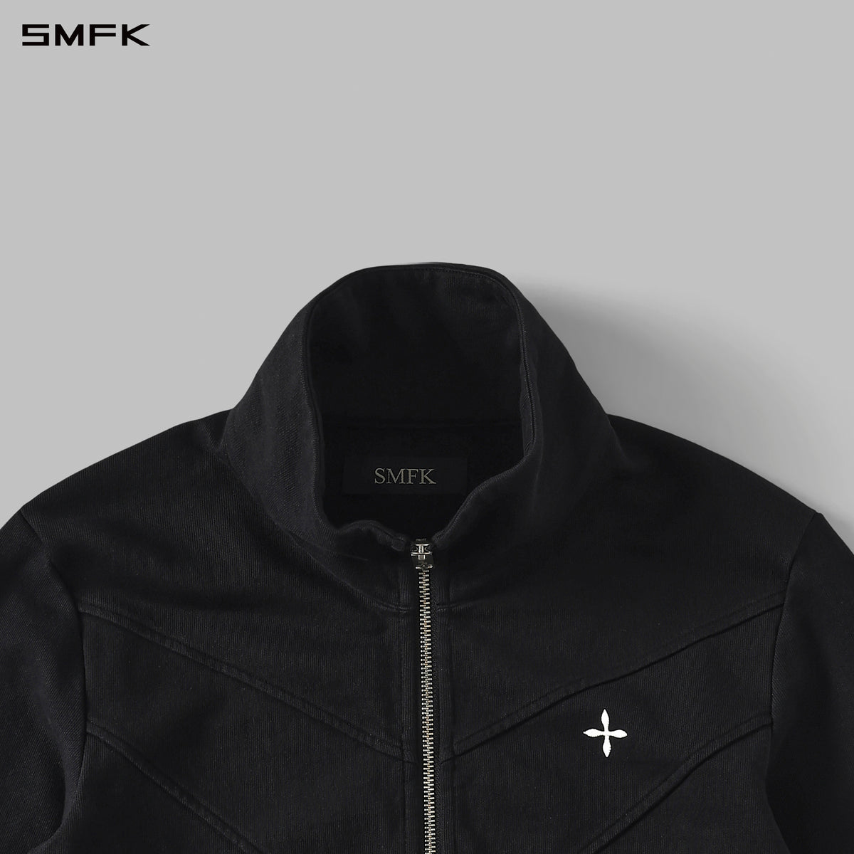 PERMANENT MODE SLIM SPORTS JACKET/COTTON WILD BLACK