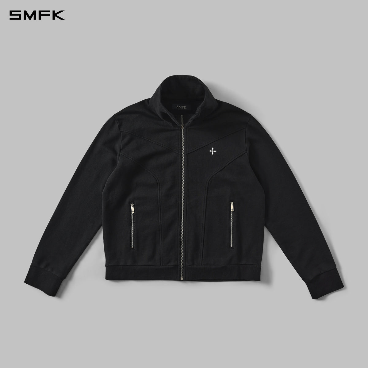 PERMANENT MODE LOOSE SPORTS JACKET- UNISEX/COTTON WILD BLACK