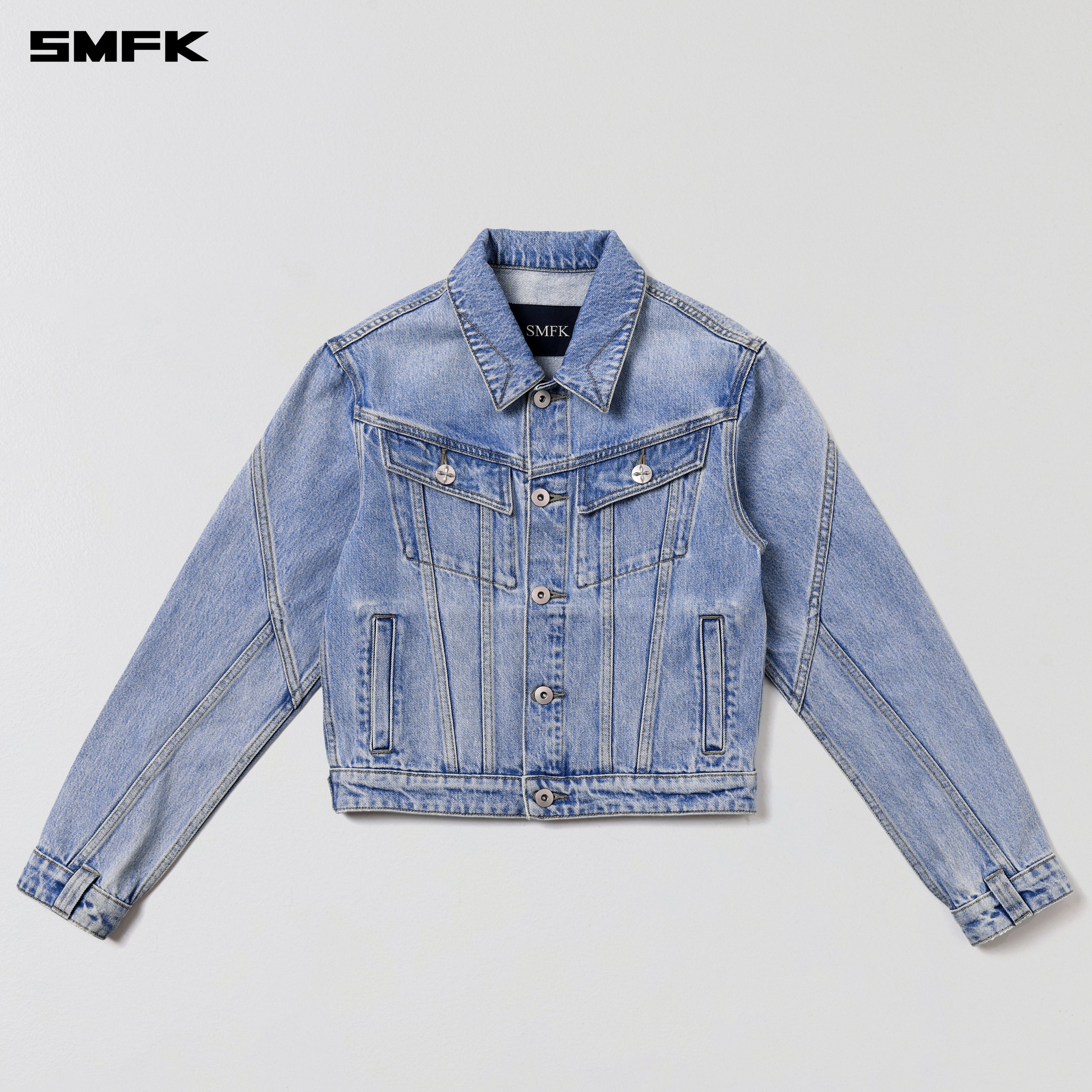 WILD MIRAGE SLIM DENIM JACKET/COTTON WILD BLUE