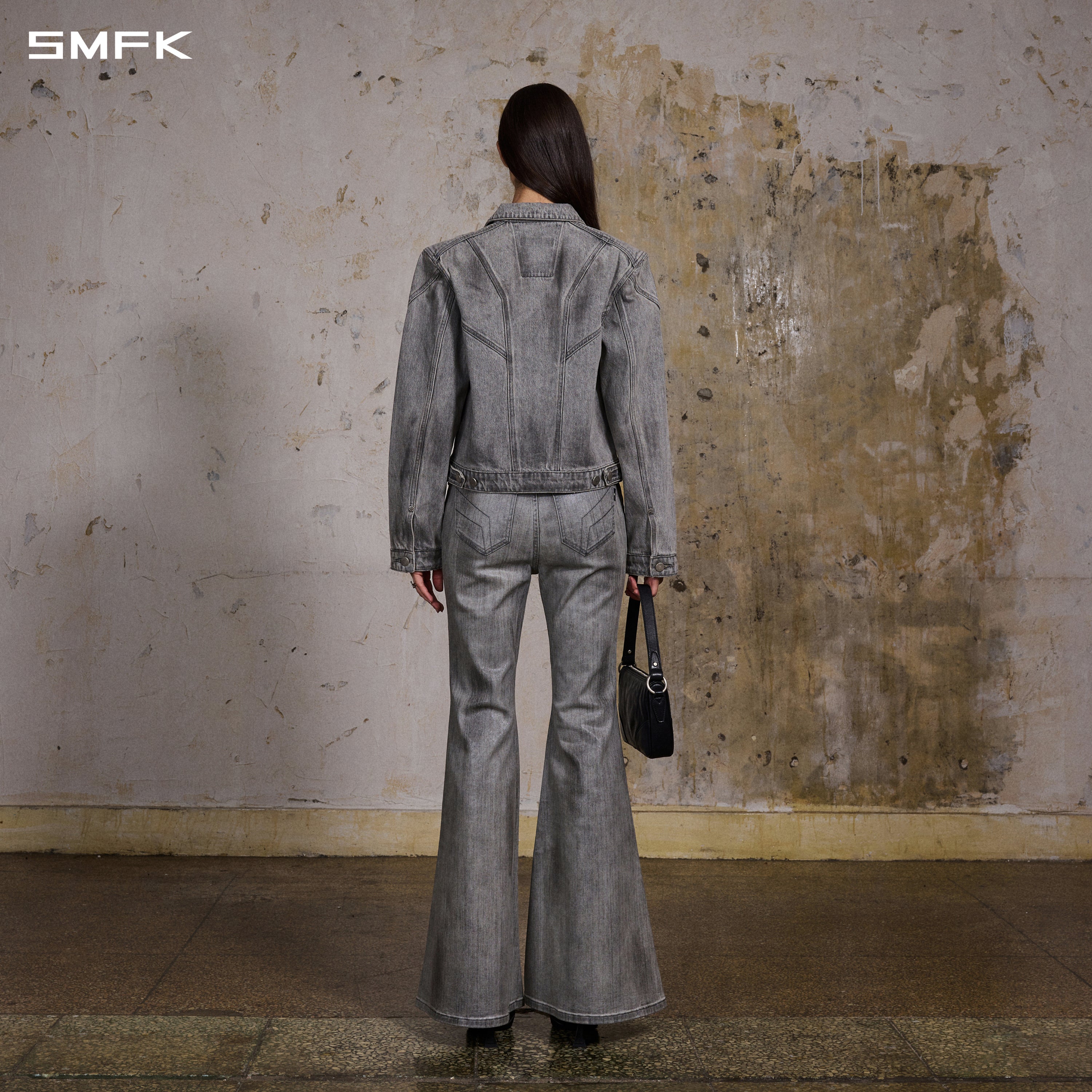 WILD MIRAGE SLIM DENIM JACKET/COTTON/W MIRAGE GREY