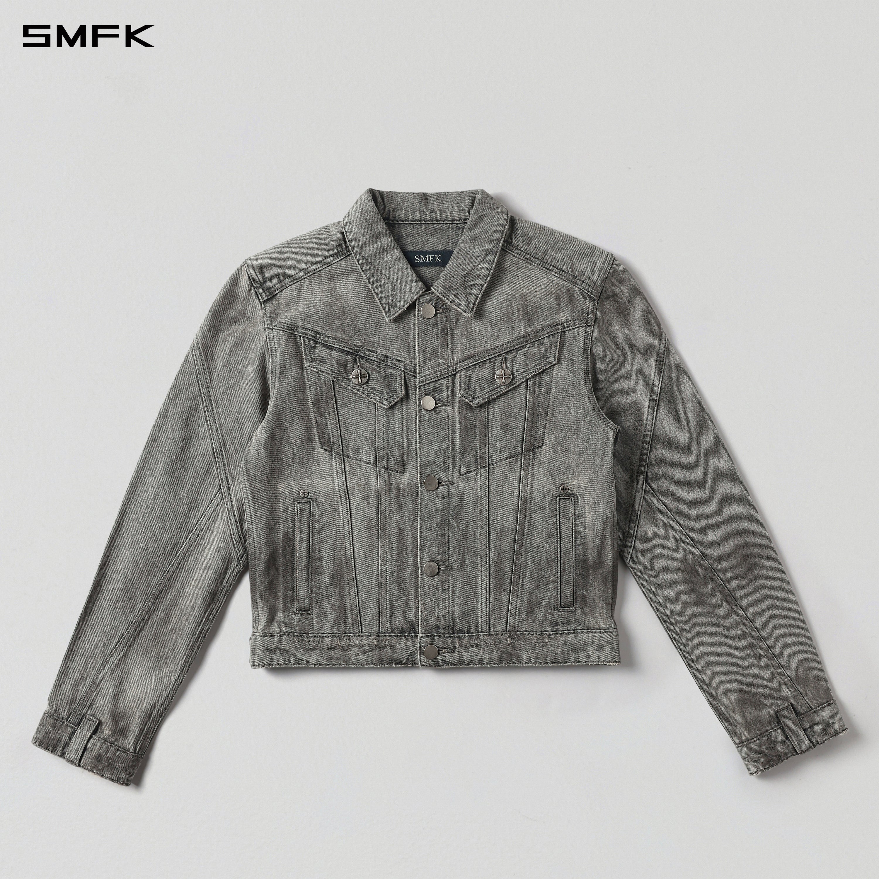 WILD MIRAGE SLIM DENIM JACKET/COTTON/W MIRAGE GREY