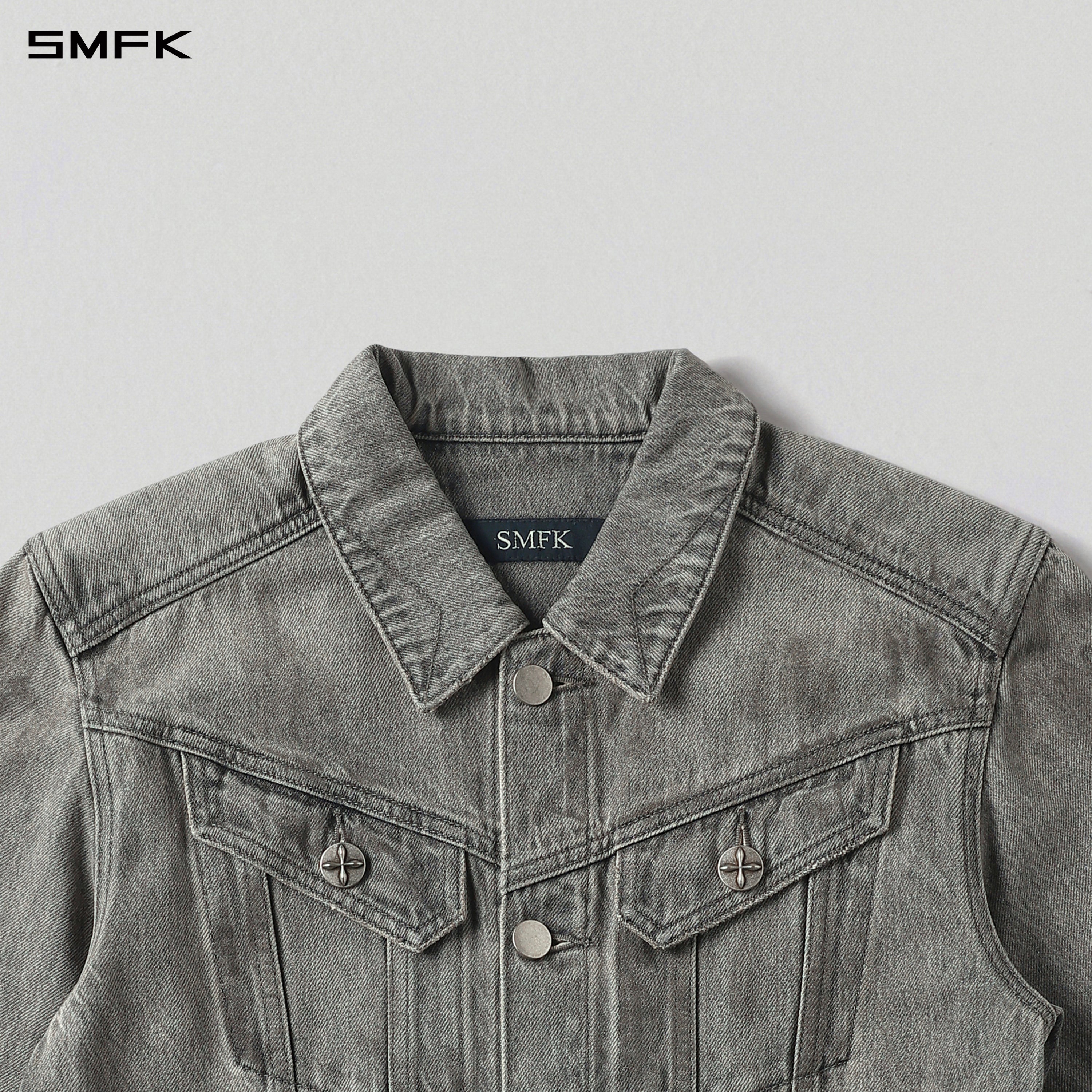 WILD MIRAGE SLIM DENIM JACKET/COTTON/W MIRAGE GREY