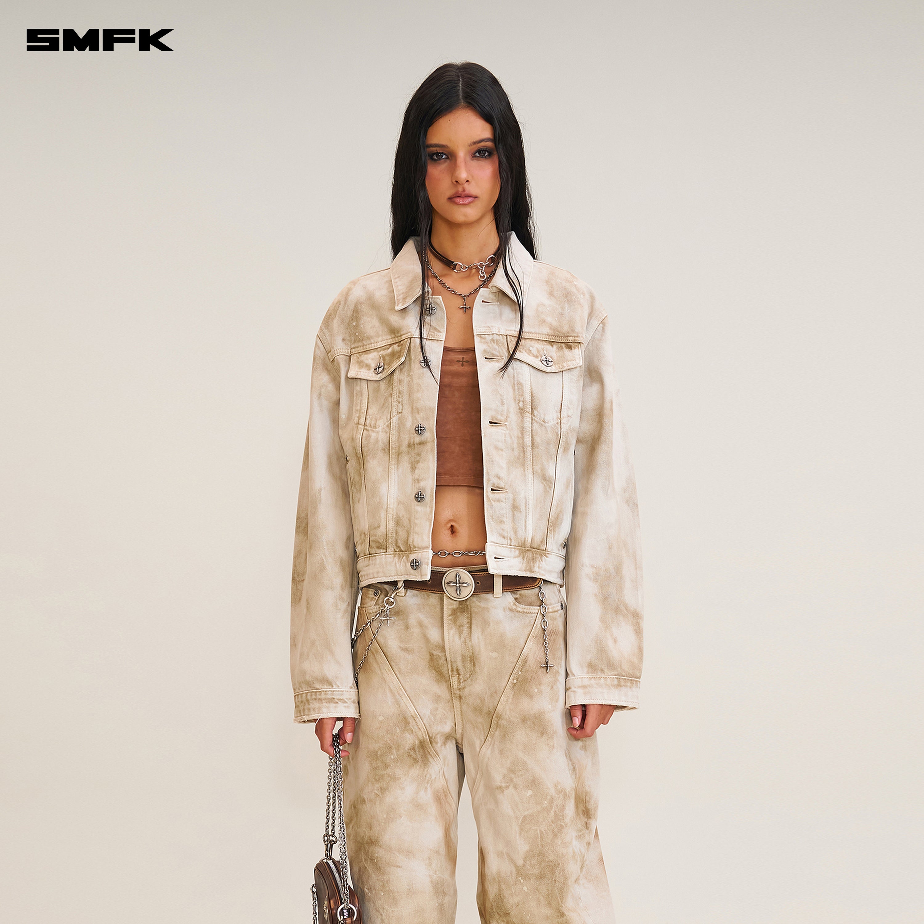 RAGE WILD DENIM JACKET (HANDCRAFTED) WILD BROWN