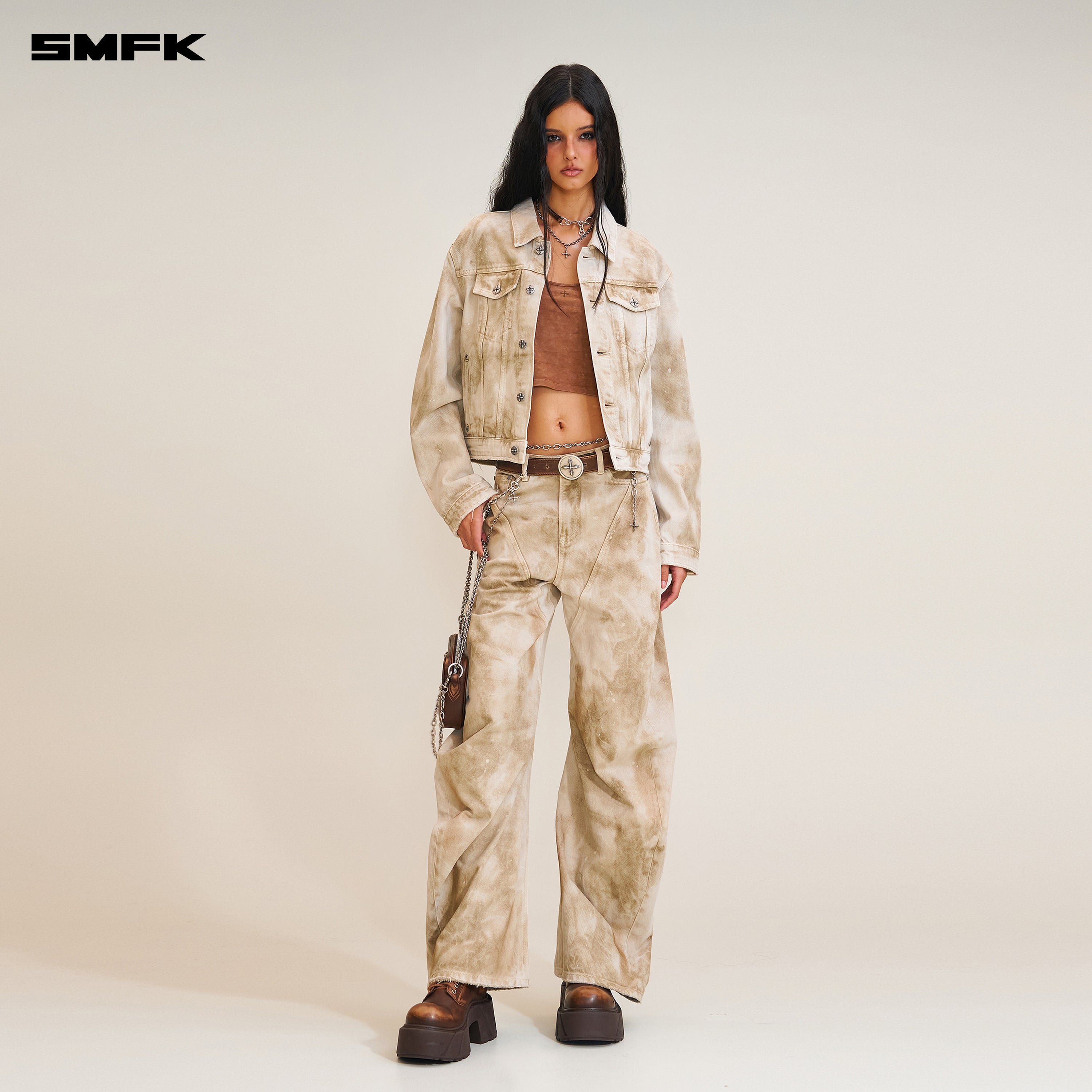 RAGE WILD DENIM JACKET (HANDCRAFTED) WILD BROWN