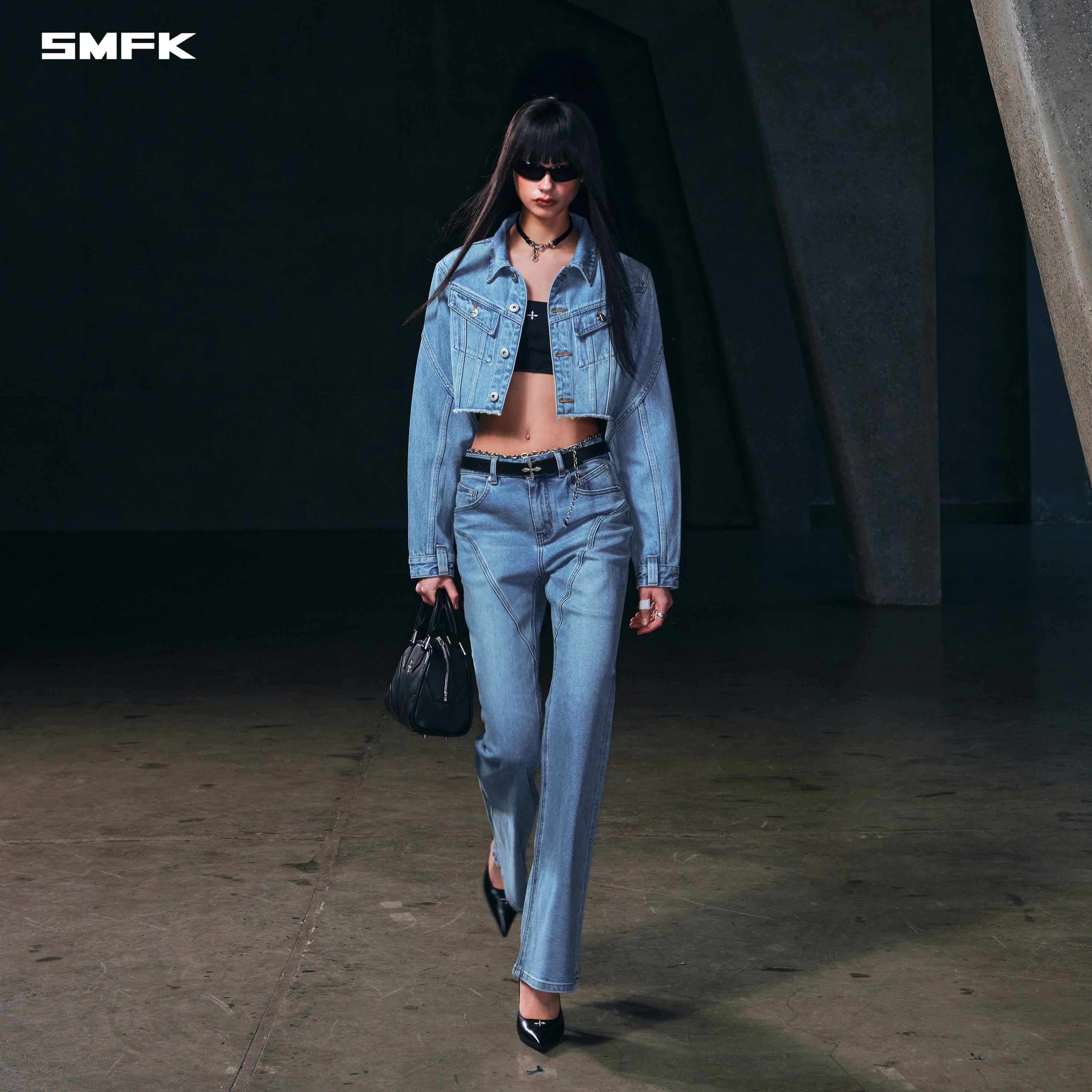 WILD MIRAGE HORT DENIM JACKET/COTTON WILD BLUE