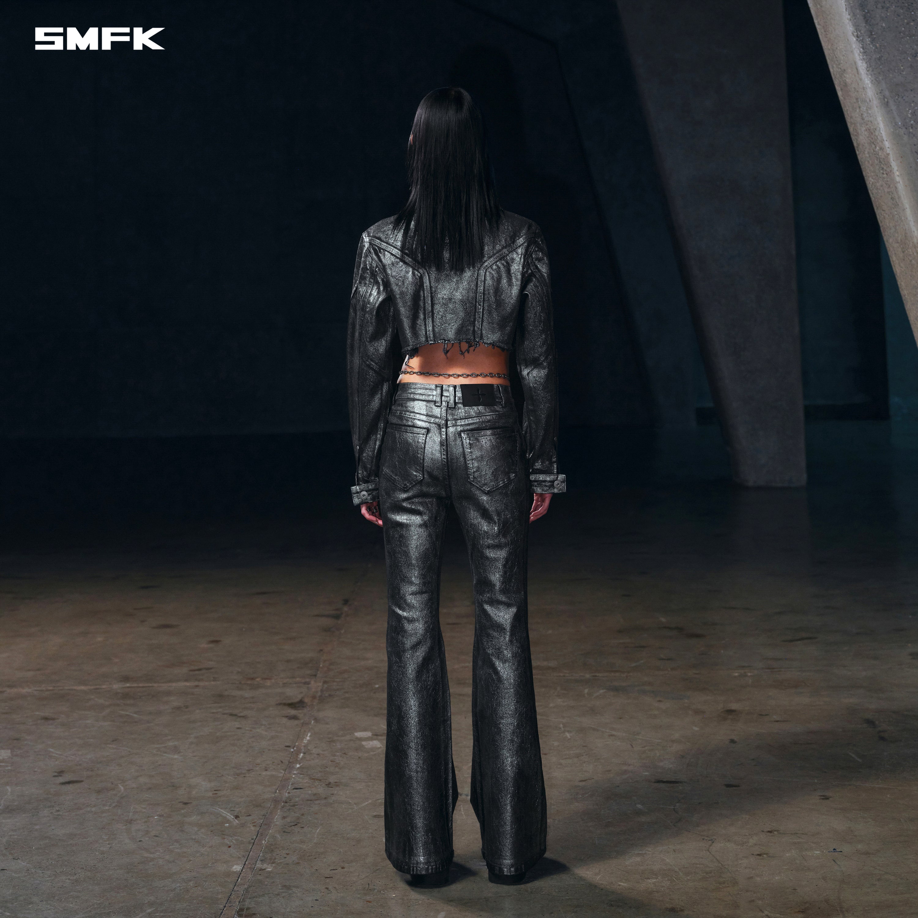 WILD MIRAGE HORT DENIM JACKET/COTTON SILVER NEBULA