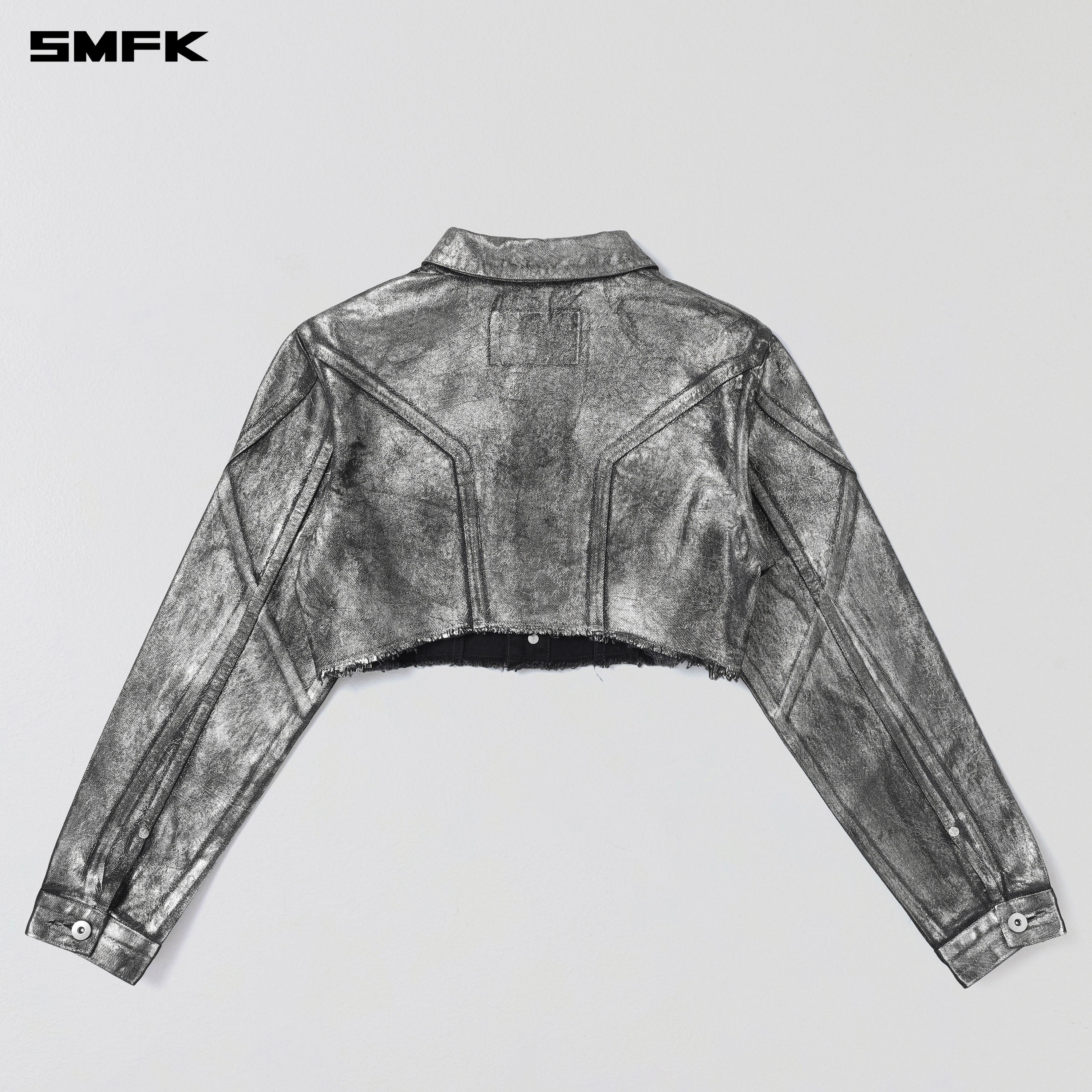 WILD MIRAGE HORT DENIM JACKET/COTTON SILVER NEBULA