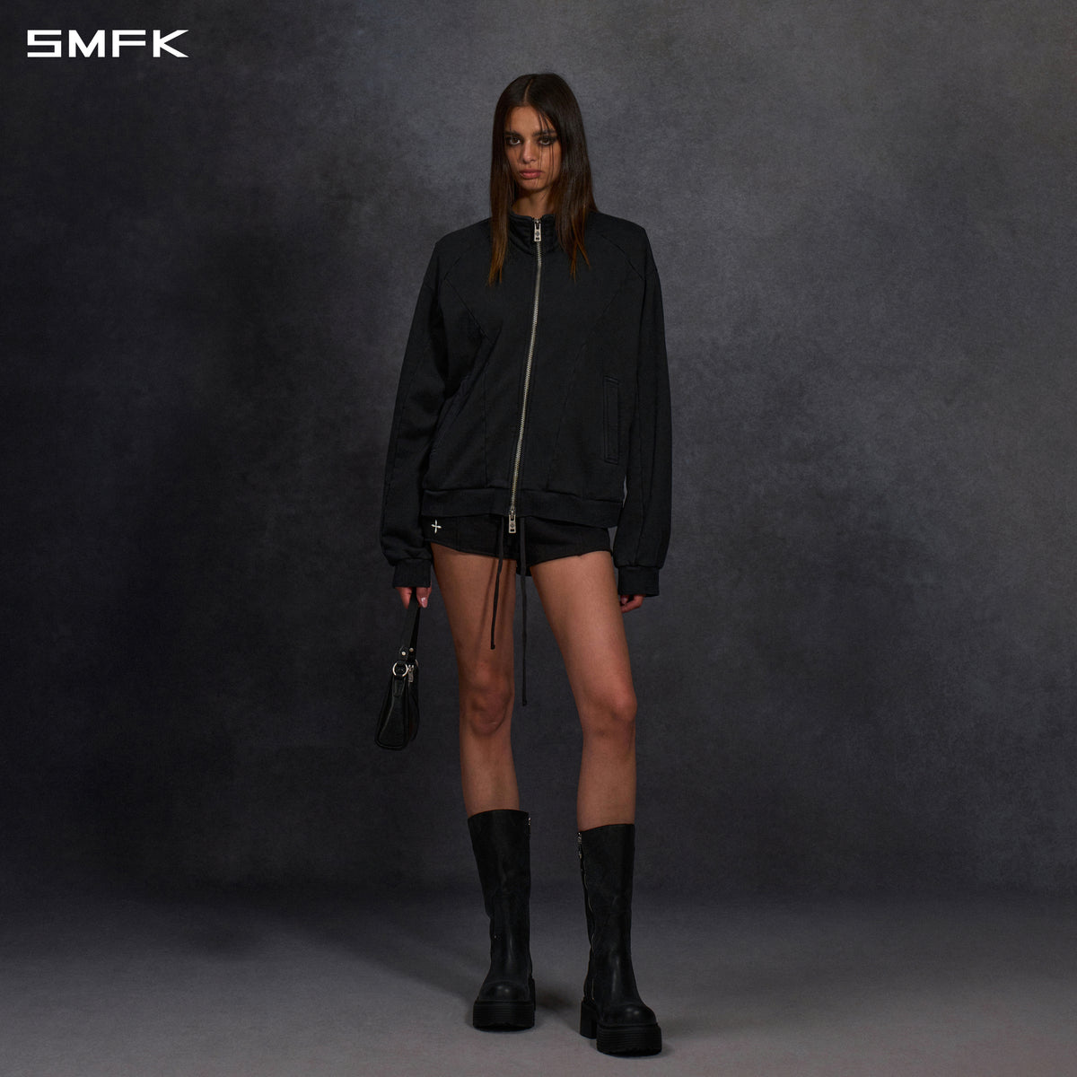 MYTH AEOLUS EVOLVE MASSIVE COLLAR JACKET /COLD DYE/U COLD DYE BLACK