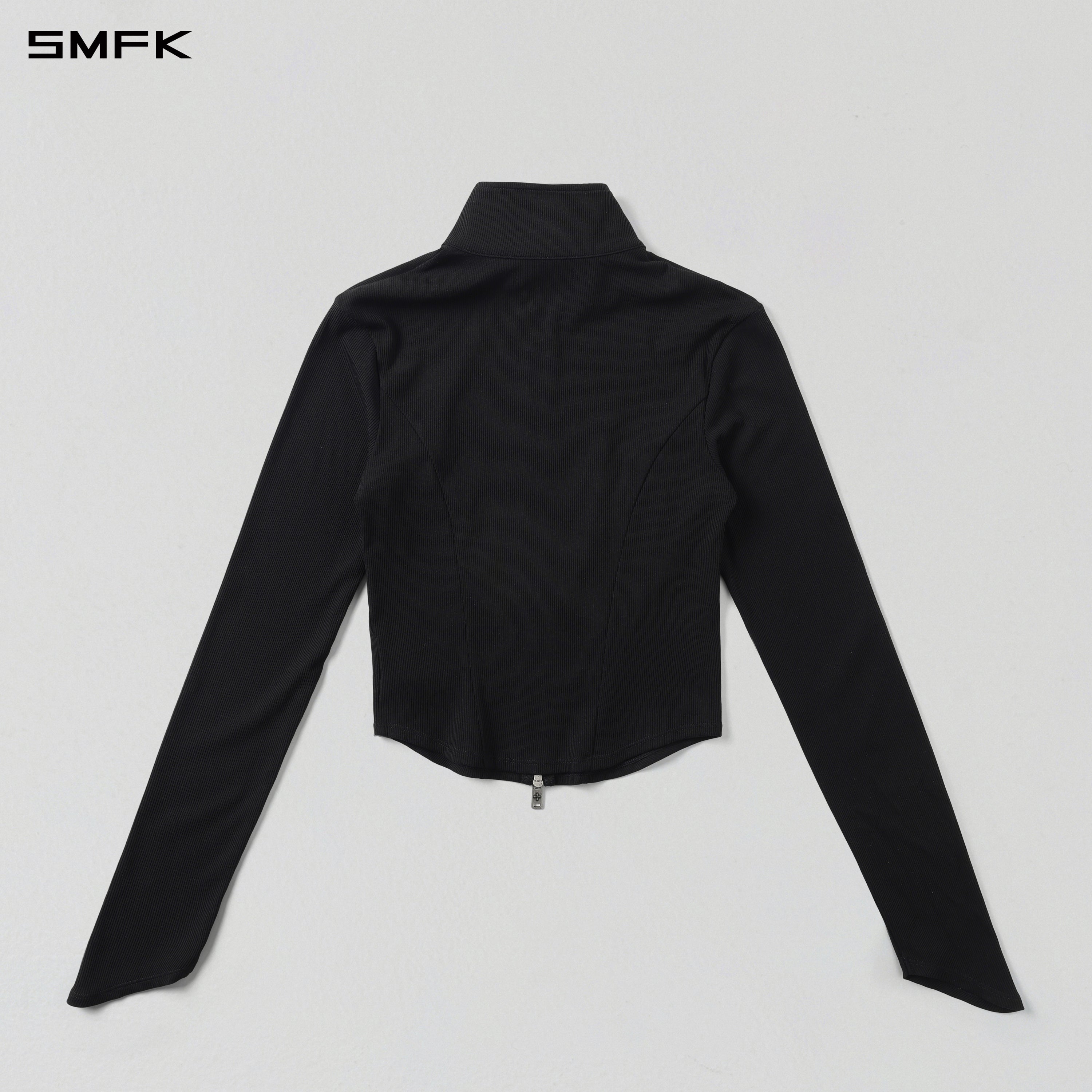 VINTAGE AEOLUS EVENING SLIM ZIP JACKET/SLIK+COTTON/W WILD BLACK